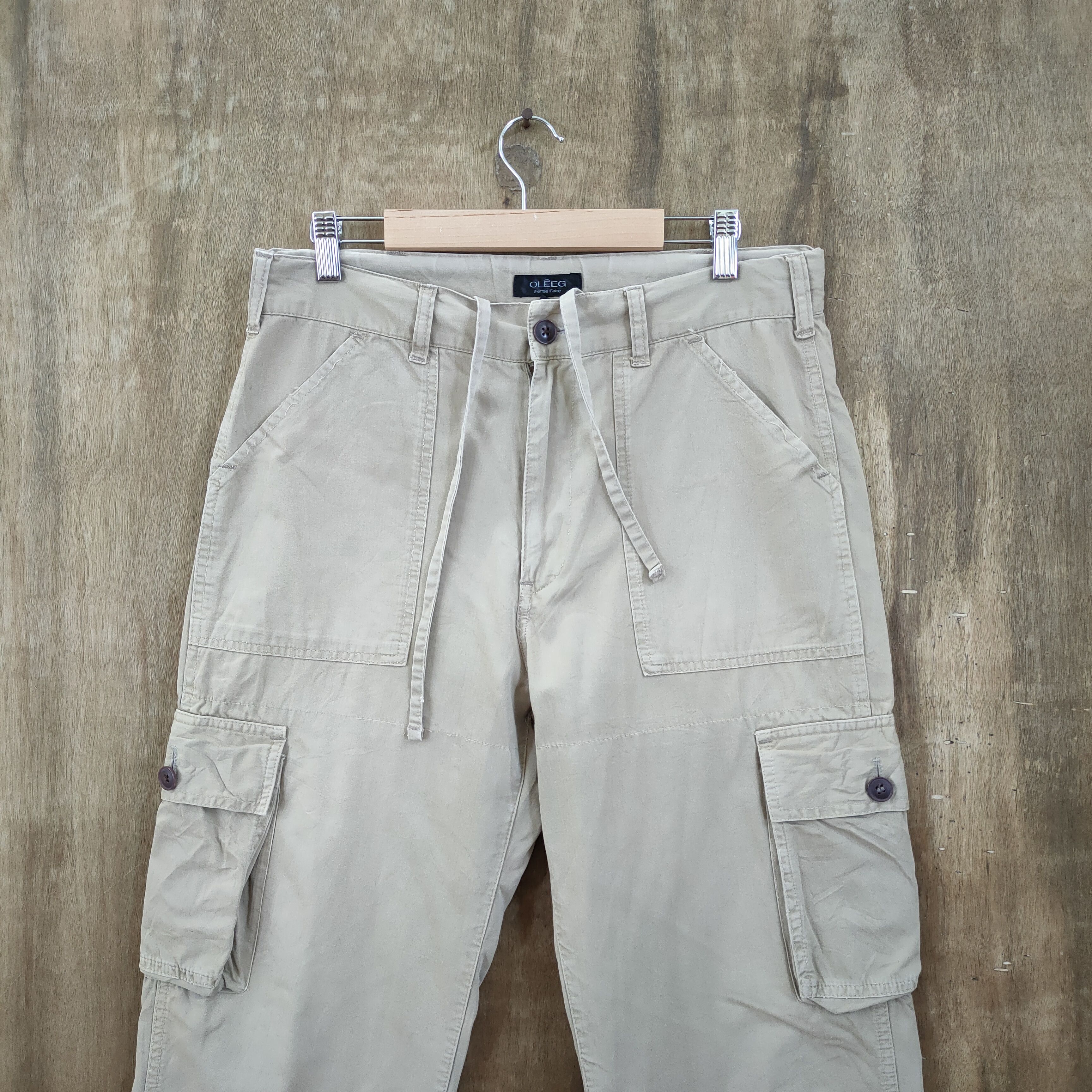 Japanese Brand OLEEG FADED CARGO PANTS Size US 32 / EU 48 - 2 Thumbnail
