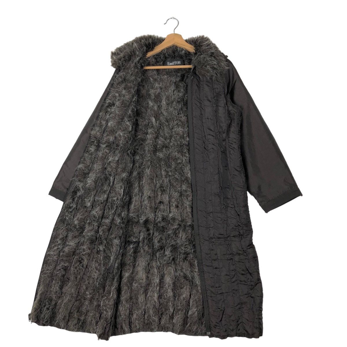 Designer VINTAGE EMILTOH JAPAN LONG JACKET MINK FUR LINING RARE Size M / US 6-8 / IT 42-44 - 9 Thumbnail