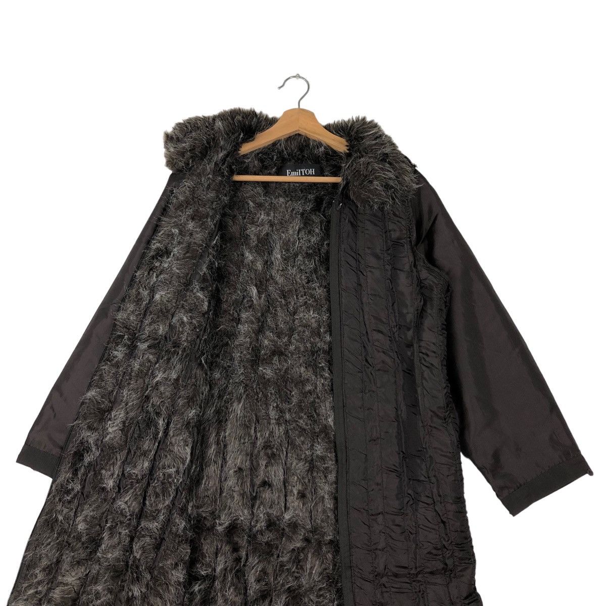 Designer VINTAGE EMILTOH JAPAN LONG JACKET MINK FUR LINING RARE Size M / US 6-8 / IT 42-44 - 10 Thumbnail