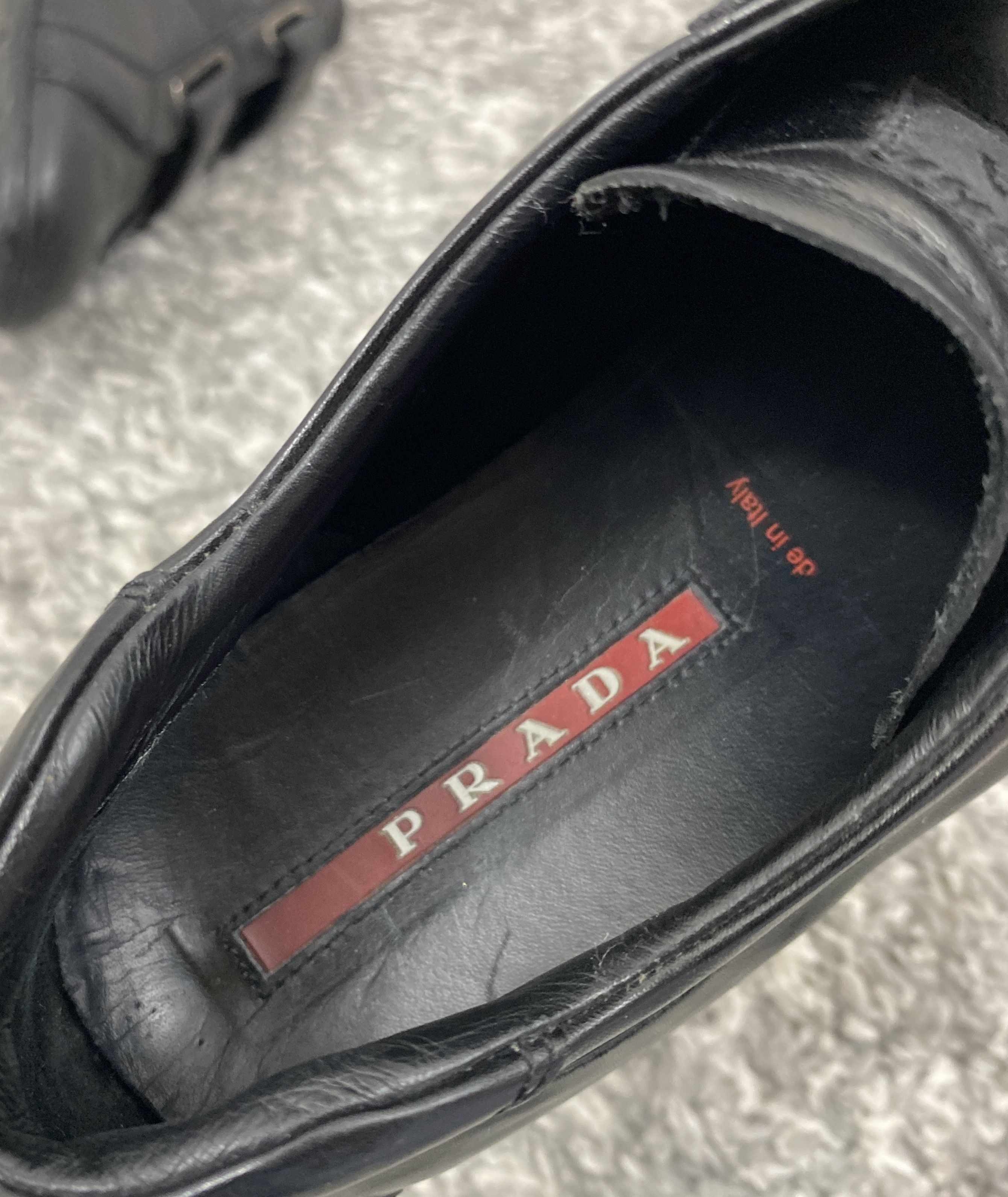 Leather Prada 2 Strap Leather Sneakers Shoes Black Size 6 US 7 UK 6 Size US 7 / EU 40 - 8 Thumbnail