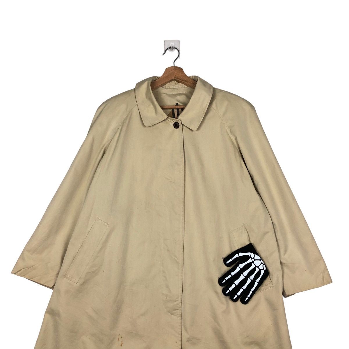 Burberry VINTAGE LONG TRENCH COAT BURBERRYS NOVA CHECK LINING Size US M / EU 48-50 / 2 - 2 Thumbnail