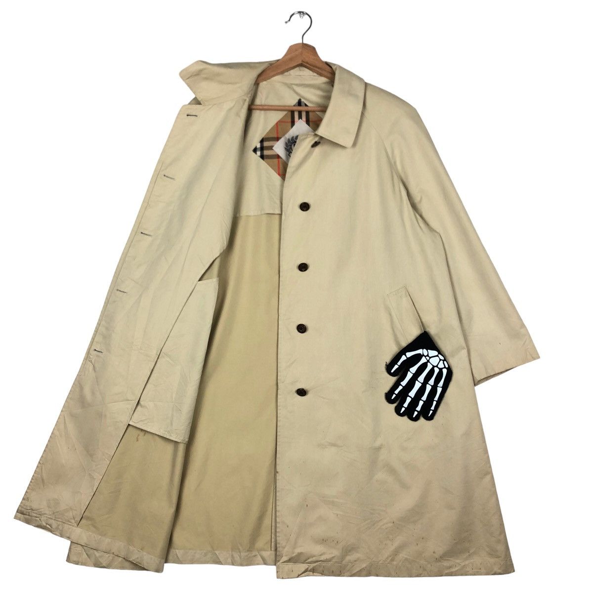 Burberry VINTAGE LONG TRENCH COAT BURBERRYS NOVA CHECK LINING Size US M / EU 48-50 / 2 - 8 Thumbnail