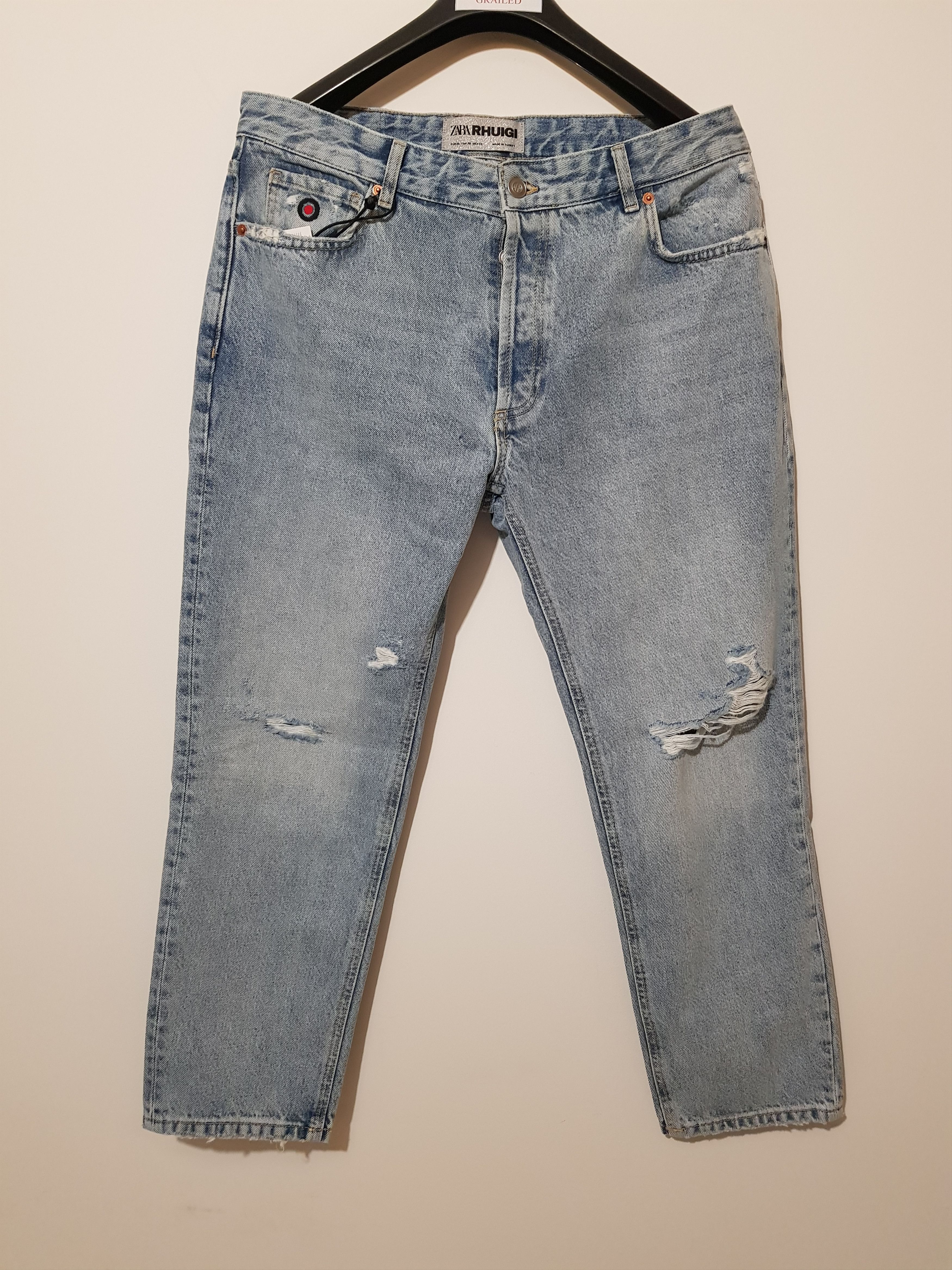 Vintage Straight Fit Denim Jeans Rhude x Zara Rhuigi