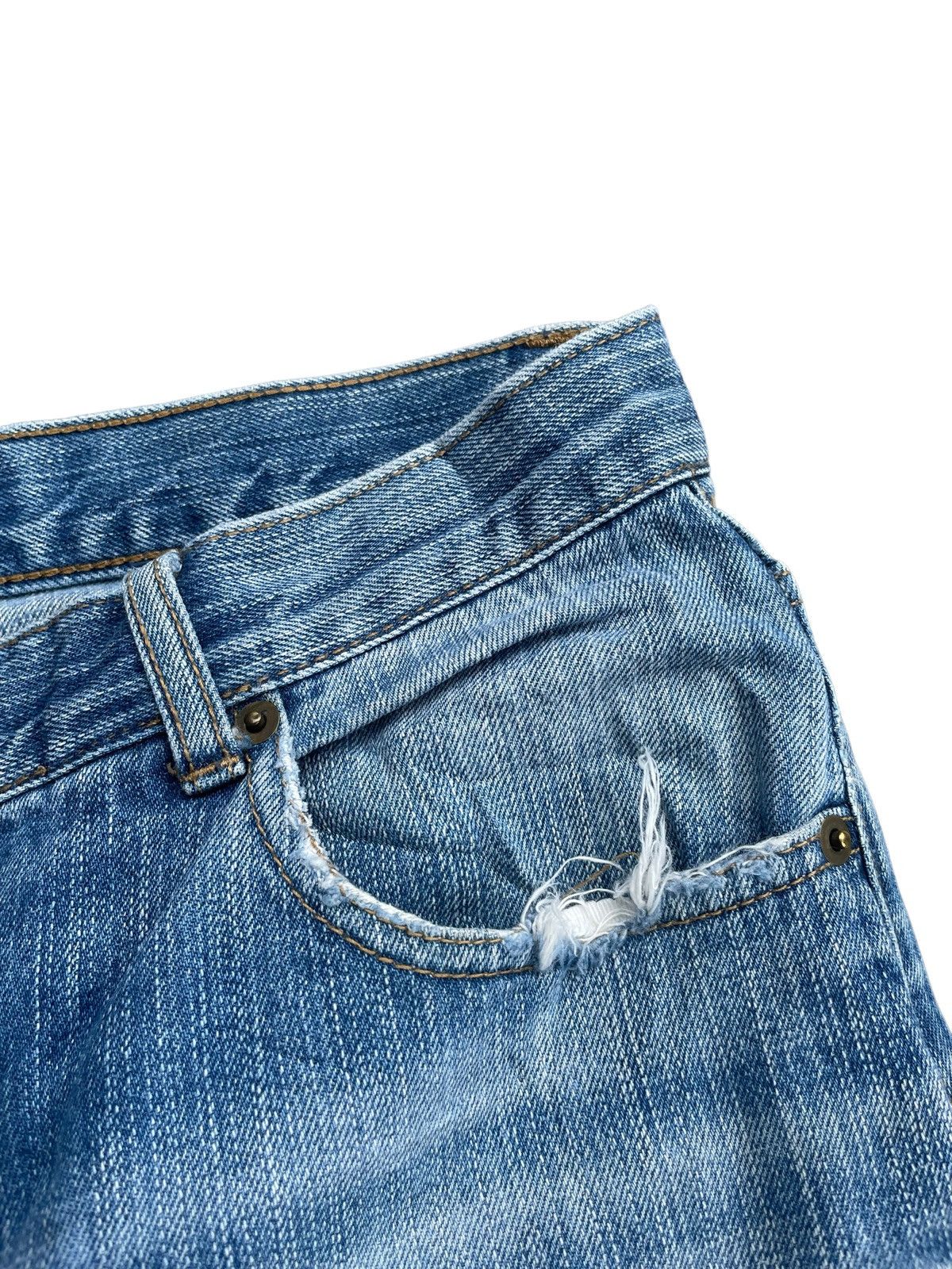 Japanese Brand Karakuri Emboiderey Distresed Denim Size US 34 / EU 50 - 7 Thumbnail