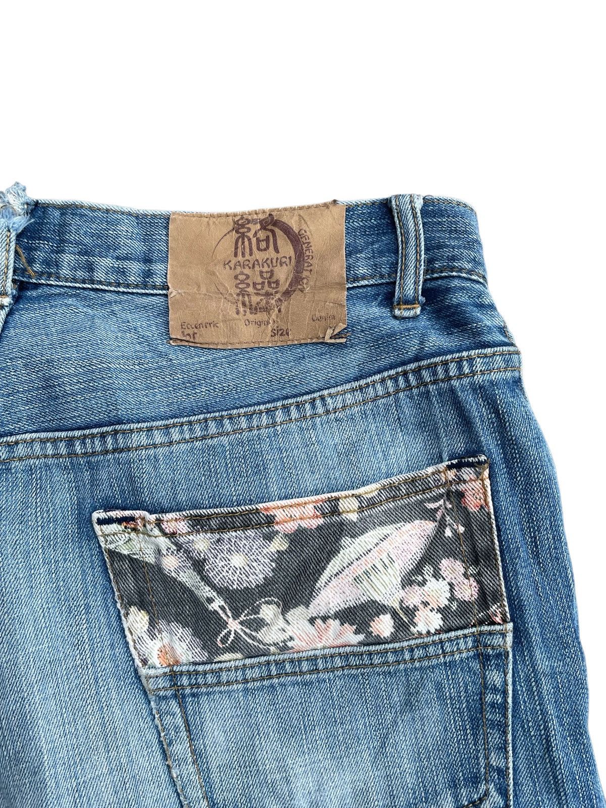 Japanese Brand Karakuri Emboiderey Distresed Denim Size US 34 / EU 50 - 13 Thumbnail