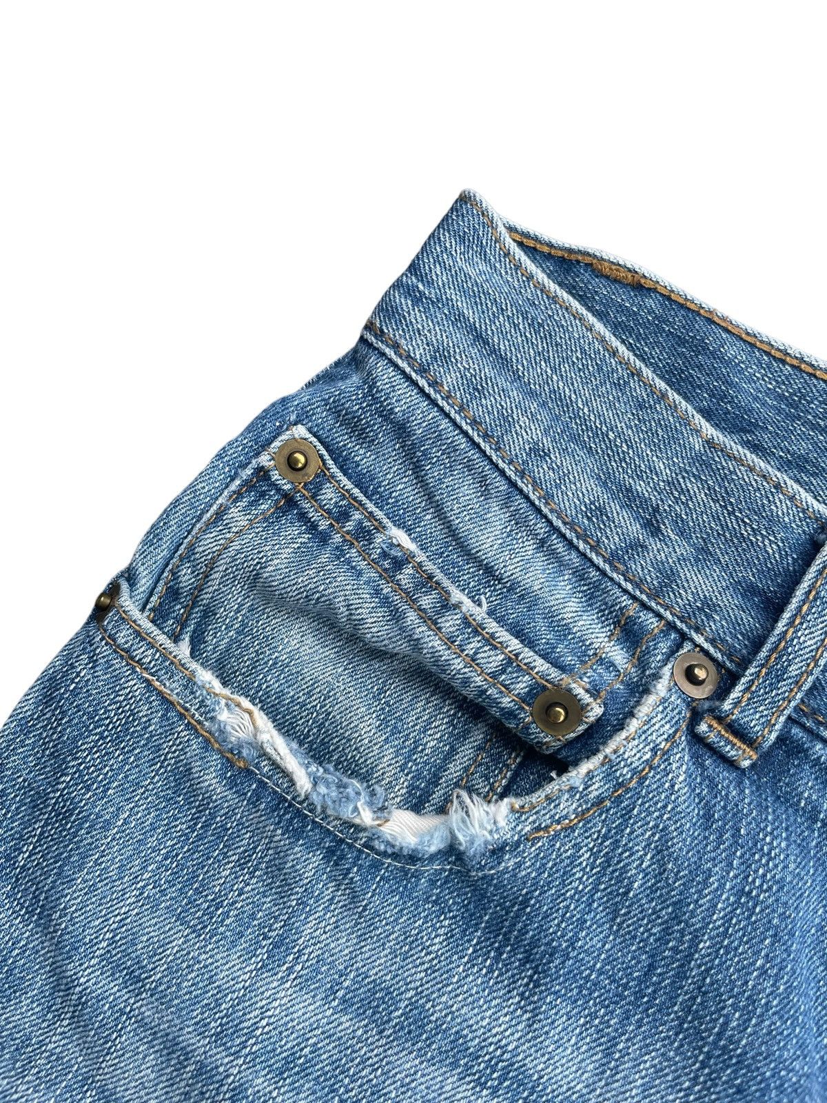 Japanese Brand Karakuri Emboiderey Distresed Denim Size US 34 / EU 50 - 8 Thumbnail