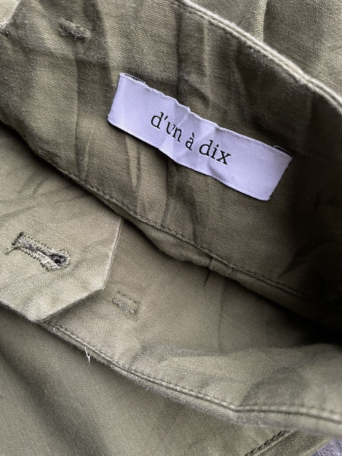Japanese Brand Olive Green D’un a Dix Military Style Trouser Size US 30 / EU 46 - 10 Thumbnail