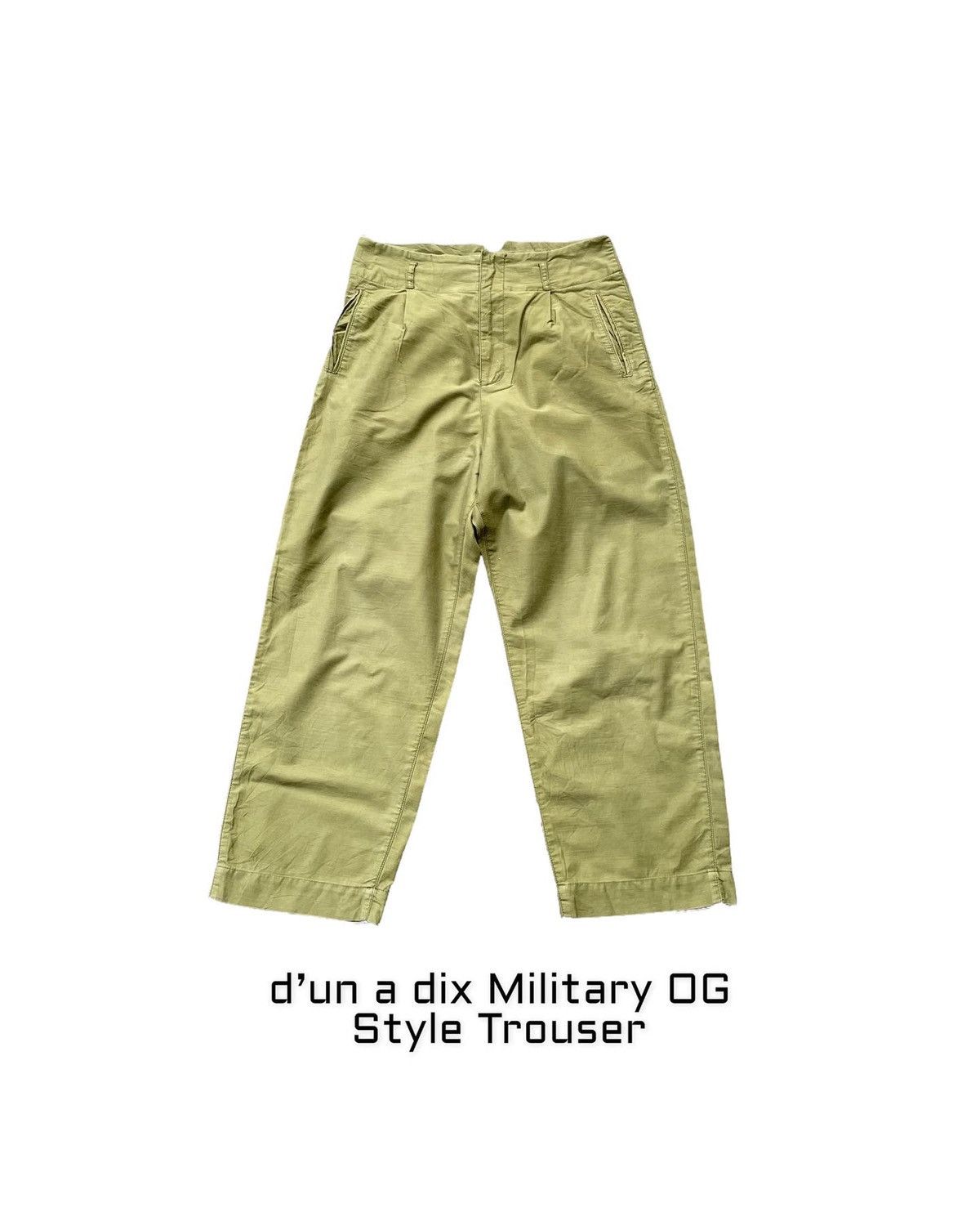 Japanese Brand Olive Green D’un a Dix Military Style Trouser Size US 30 / EU 46 - 1 Thumbnail