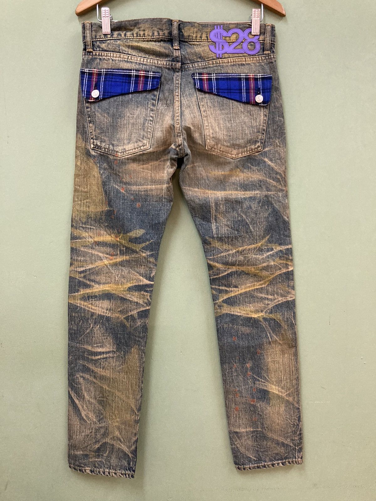 Hysteric Glamour SWAGGER - SLIM FIT DESTROYED DISTRESSED PAINTED JEANS Size US 31 - 2 Thumbnail