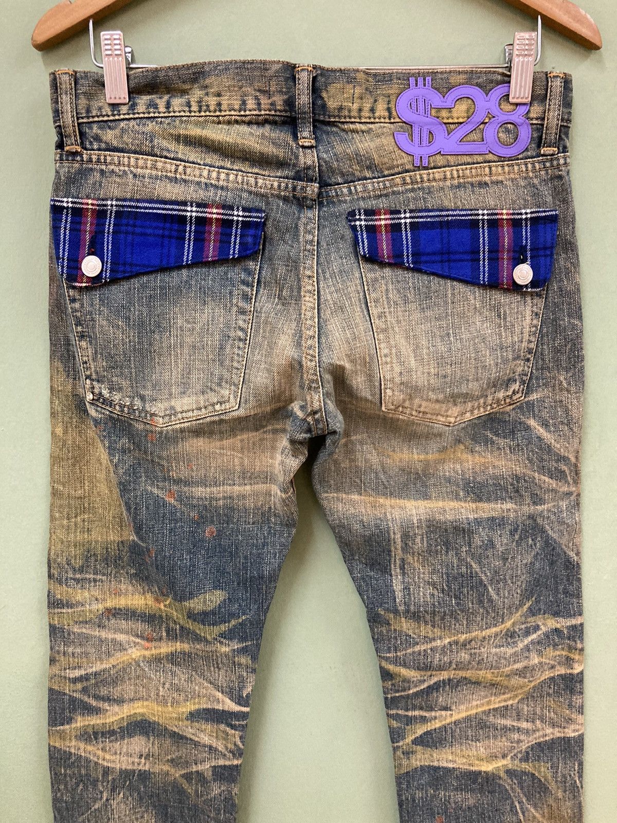 Hysteric Glamour SWAGGER - SLIM FIT DESTROYED DISTRESSED PAINTED JEANS Size US 31 - 3 Thumbnail