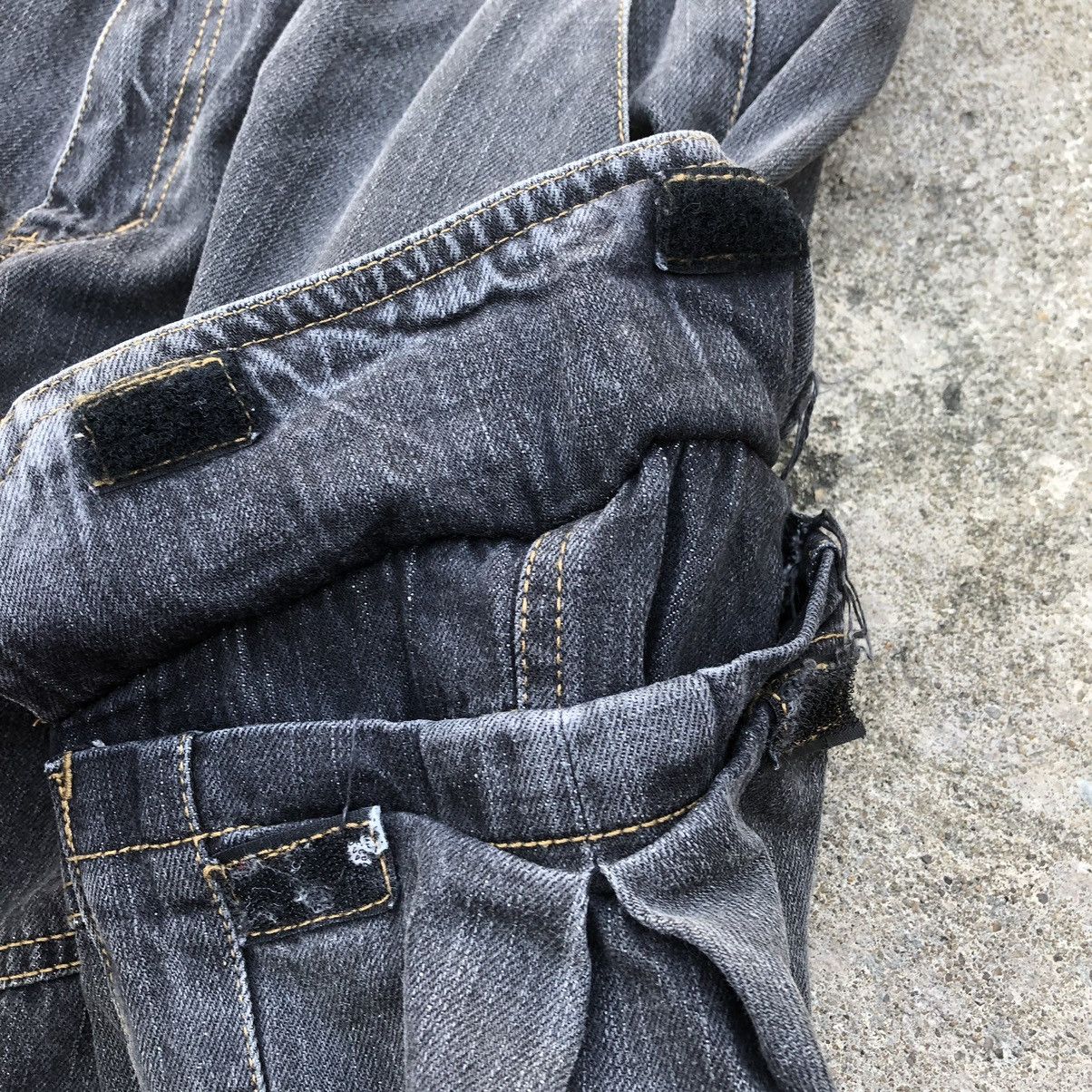DrunknMunky × Japanese Brand 🔥Rare🔥Drunkn Munky Mural Distress Tactical Cargo Denim Pants Size US 34 / EU 50 - 13 Thumbnail