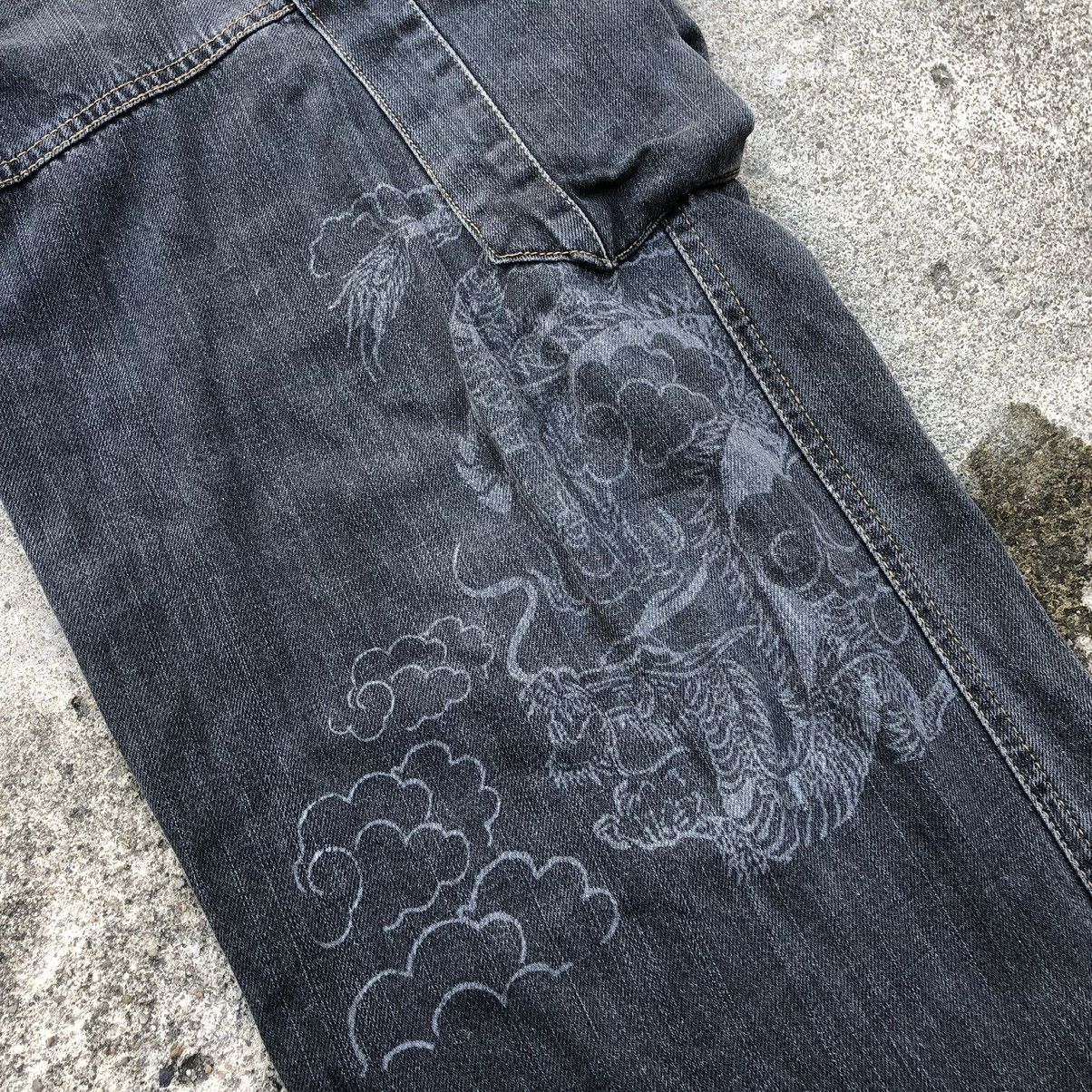 DrunknMunky × Japanese Brand 🔥Rare🔥Drunkn Munky Mural Distress Tactical Cargo Denim Pants Size US 34 / EU 50 - 9 Thumbnail