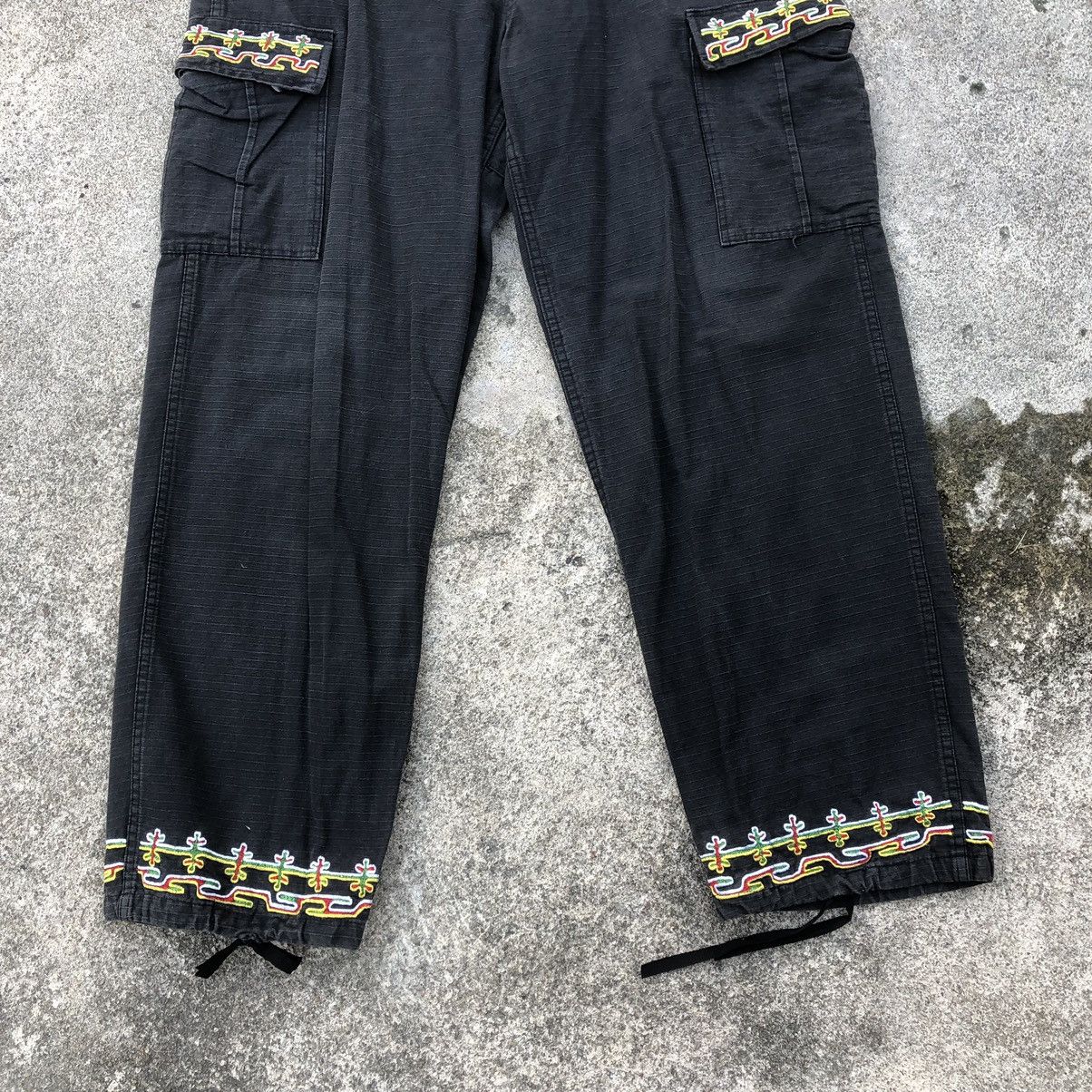 Japanese Brand 🔥Rare🔥Arfican Taro Embroidered Rasta Tactical Cargo Pants Size US 34 / EU 50 - 3 Thumbnail