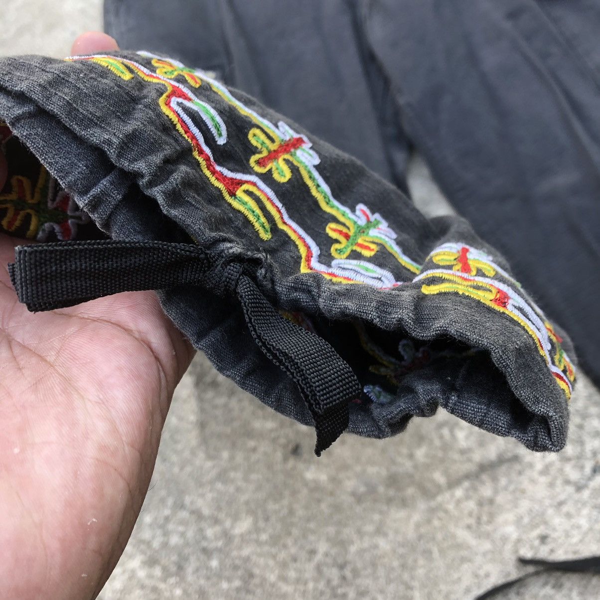 Japanese Brand 🔥Rare🔥Arfican Taro Embroidered Rasta Tactical Cargo Pants Size US 34 / EU 50 - 8 Thumbnail