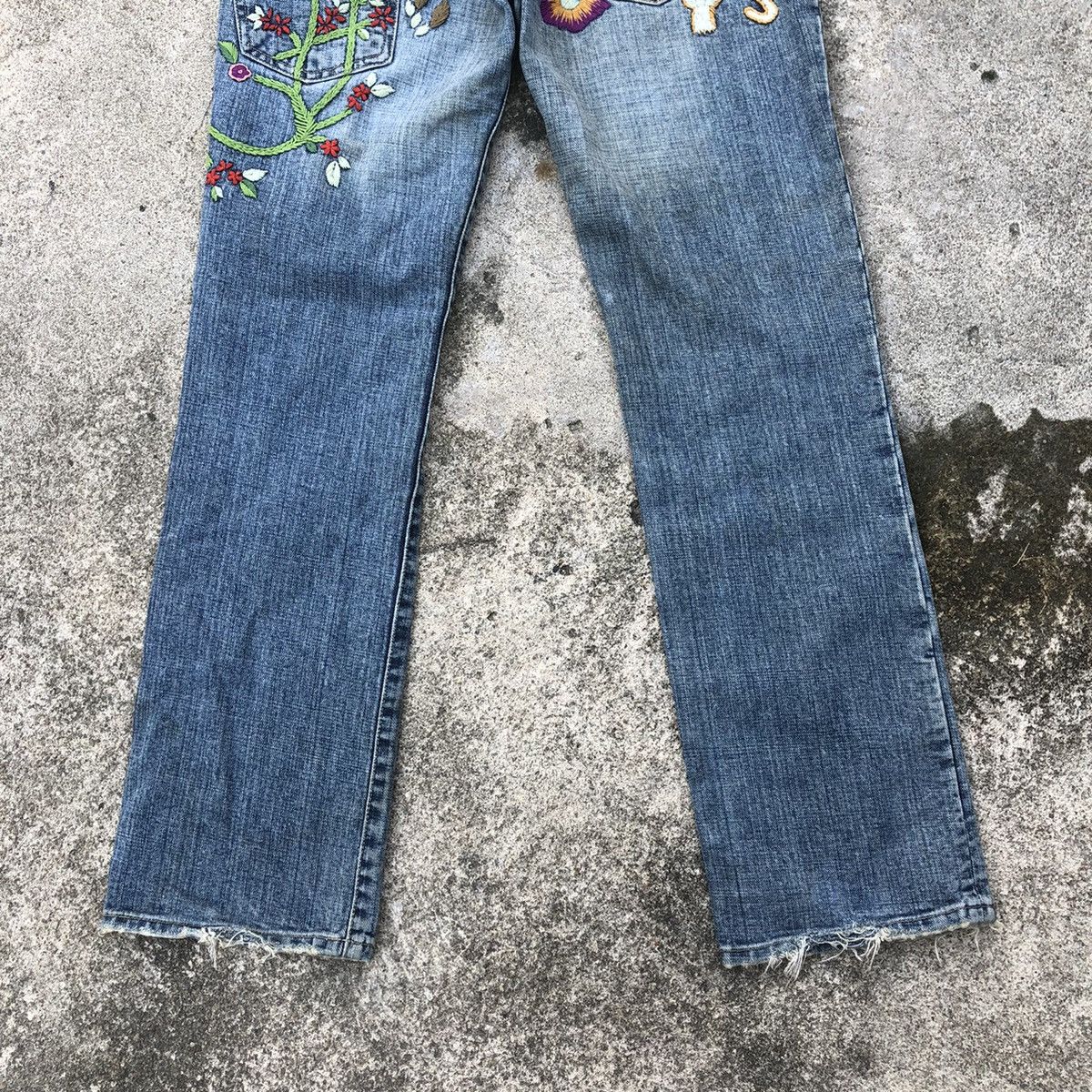 Japanese Brand 🔥Sick🔥🇯🇵As Know As Embroidered Sukajan Tiger Distress Jeans Size US 32 / EU 48 - 6 Thumbnail