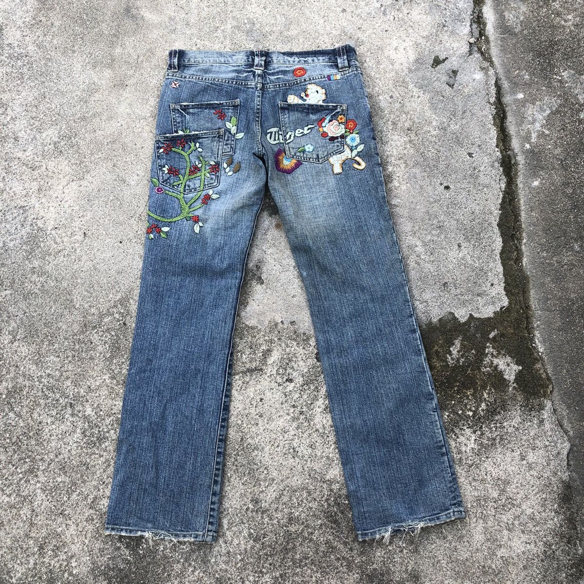 Japanese Brand 🔥Sick🔥🇯🇵As Know As Embroidered Sukajan Tiger Distress Jeans Size US 32 / EU 48 - 4 Thumbnail