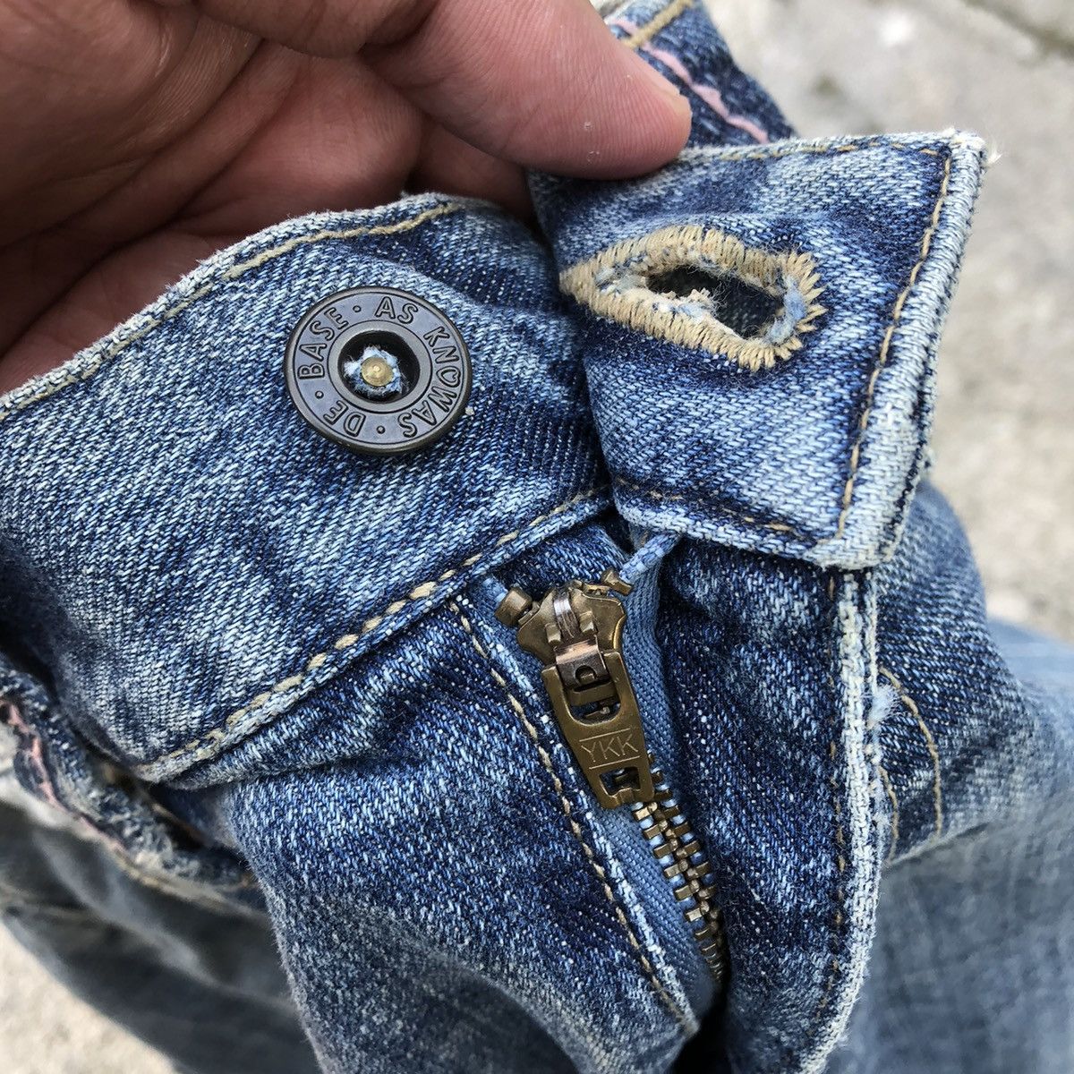 Japanese Brand 🔥Sick🔥🇯🇵As Know As Embroidered Sukajan Tiger Distress Jeans Size US 32 / EU 48 - 15 Thumbnail