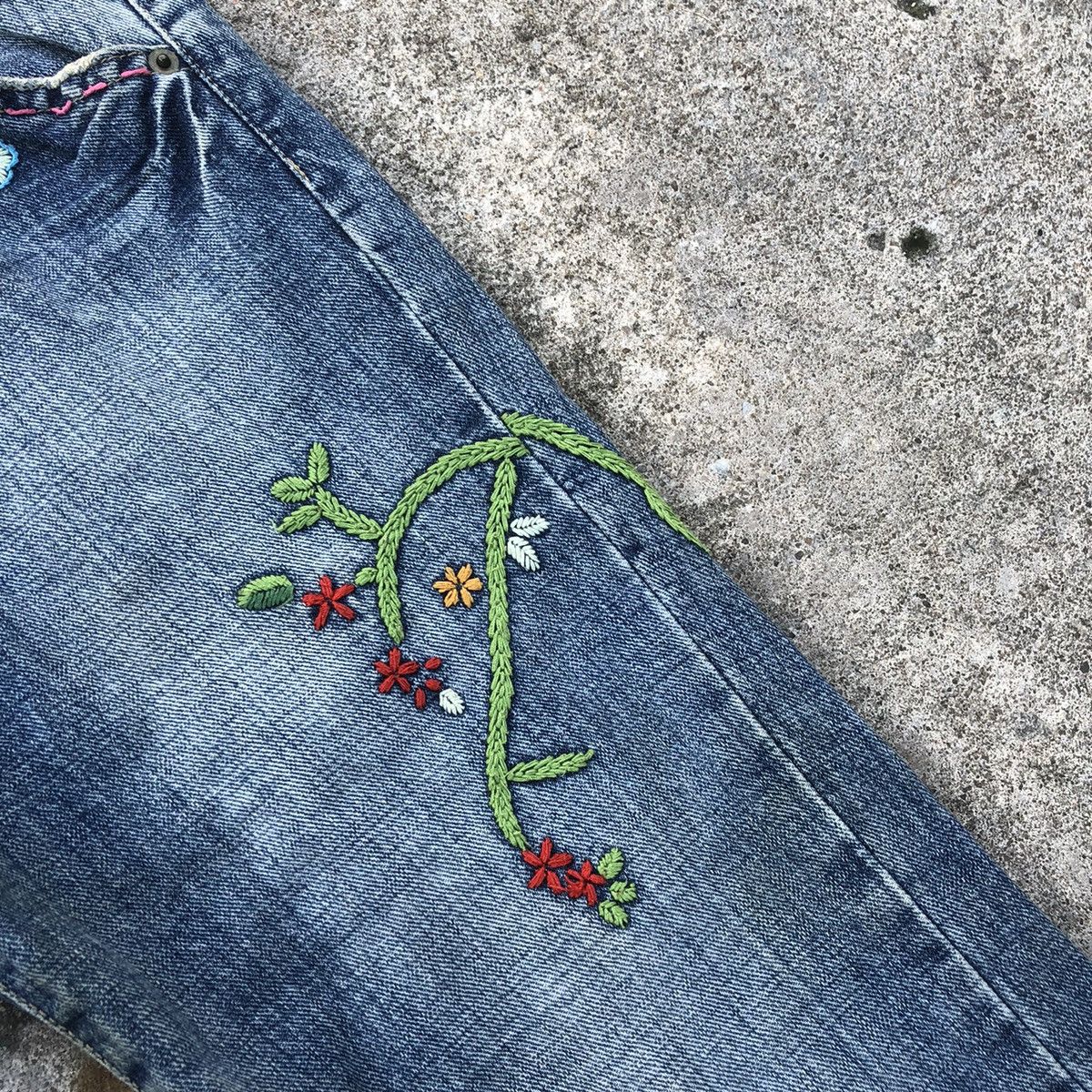 Japanese Brand 🔥Sick🔥🇯🇵As Know As Embroidered Sukajan Tiger Distress Jeans Size US 32 / EU 48 - 9 Thumbnail