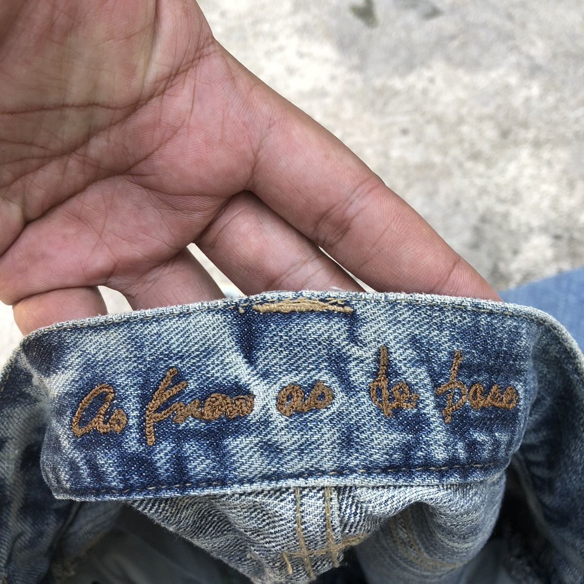 Japanese Brand 🔥Sick🔥🇯🇵As Know As Embroidered Sukajan Tiger Distress Jeans Size US 32 / EU 48 - 18 Thumbnail