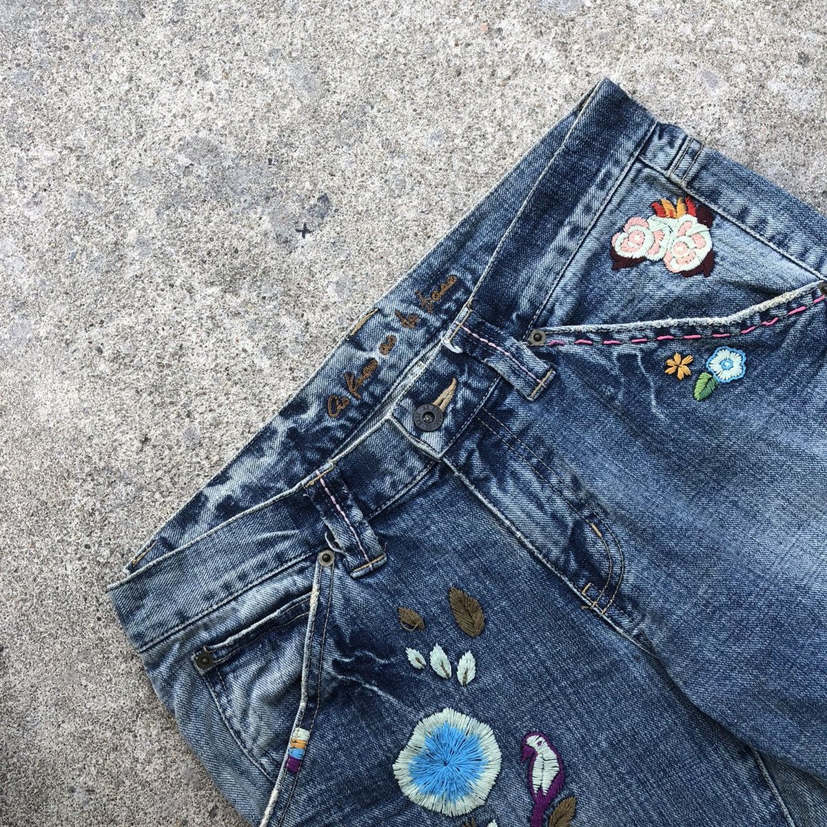 Japanese Brand 🔥Sick🔥🇯🇵As Know As Embroidered Sukajan Tiger Distress Jeans Size US 32 / EU 48 - 14 Thumbnail