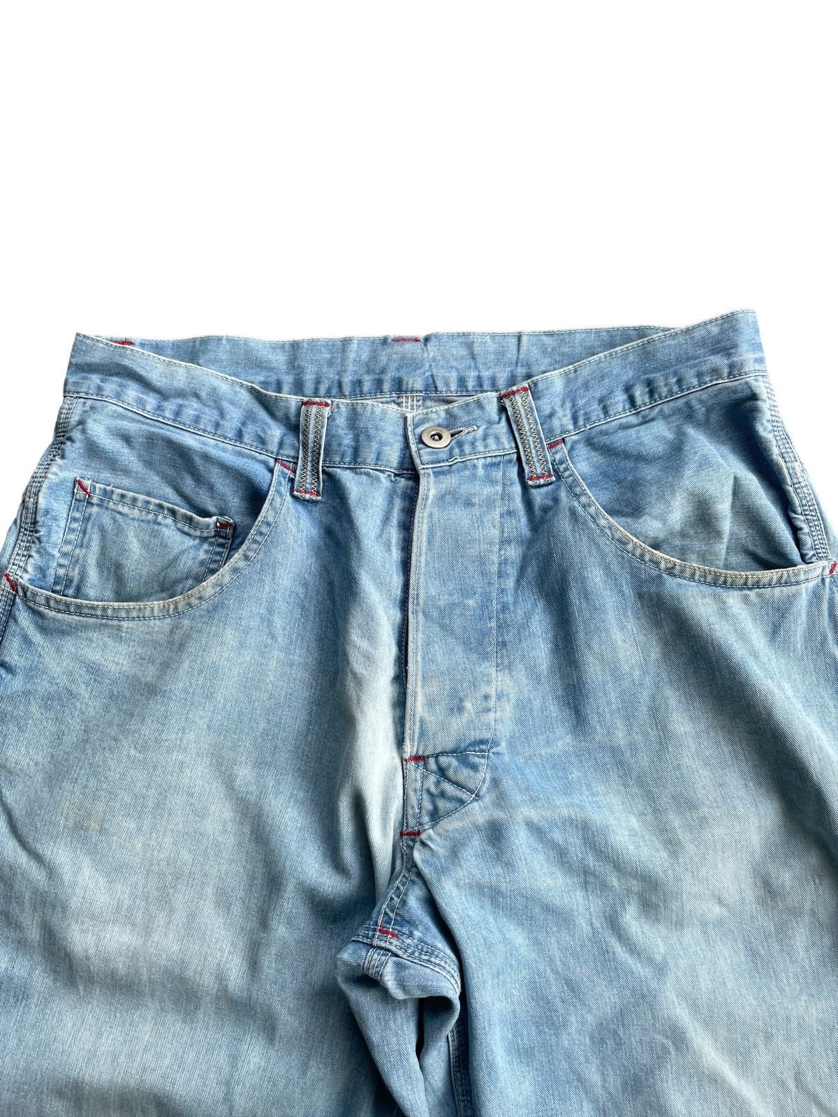 Japanese Brand Vintage Workwear Aging Faded Wash Denim Size US 32 / EU 48 - 5 Thumbnail