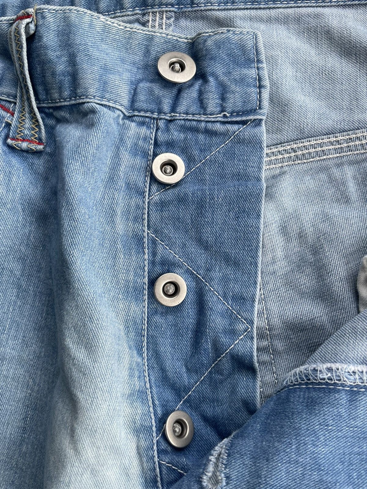 Japanese Brand Vintage Workwear Aging Faded Wash Denim Size US 32 / EU 48 - 16 Thumbnail