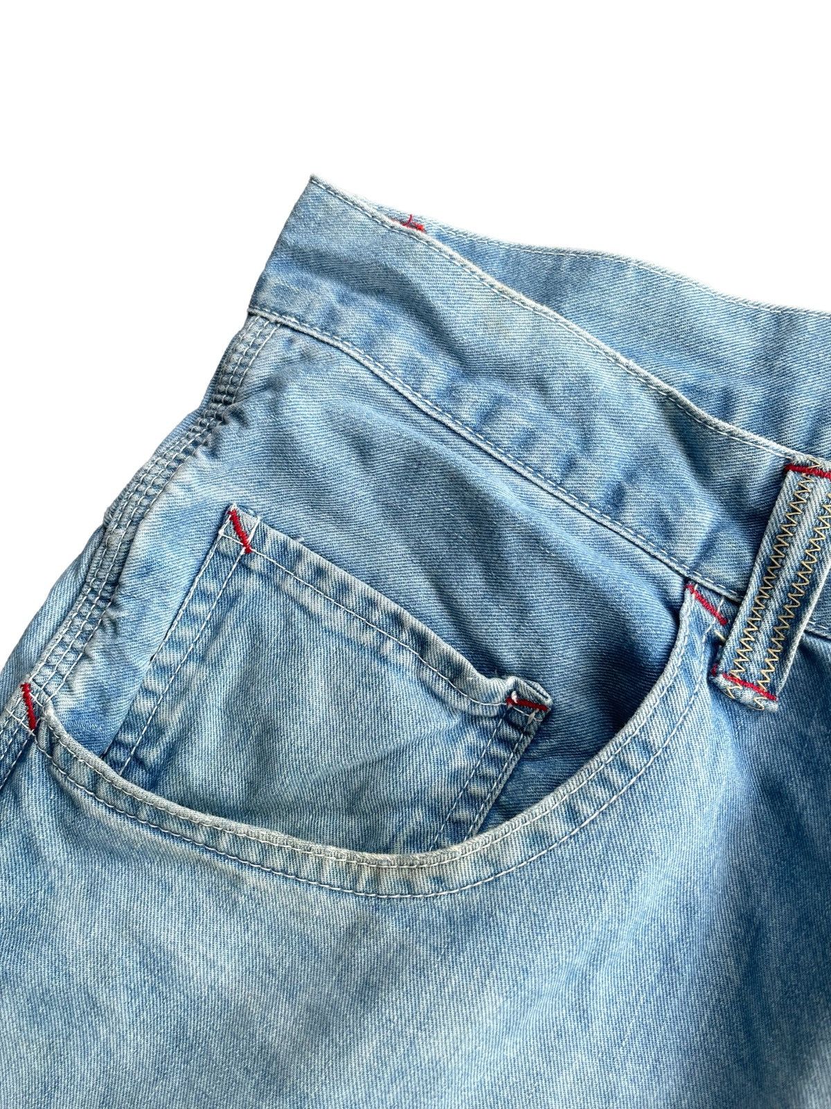 Japanese Brand Vintage Workwear Aging Faded Wash Denim Size US 32 / EU 48 - 6 Thumbnail