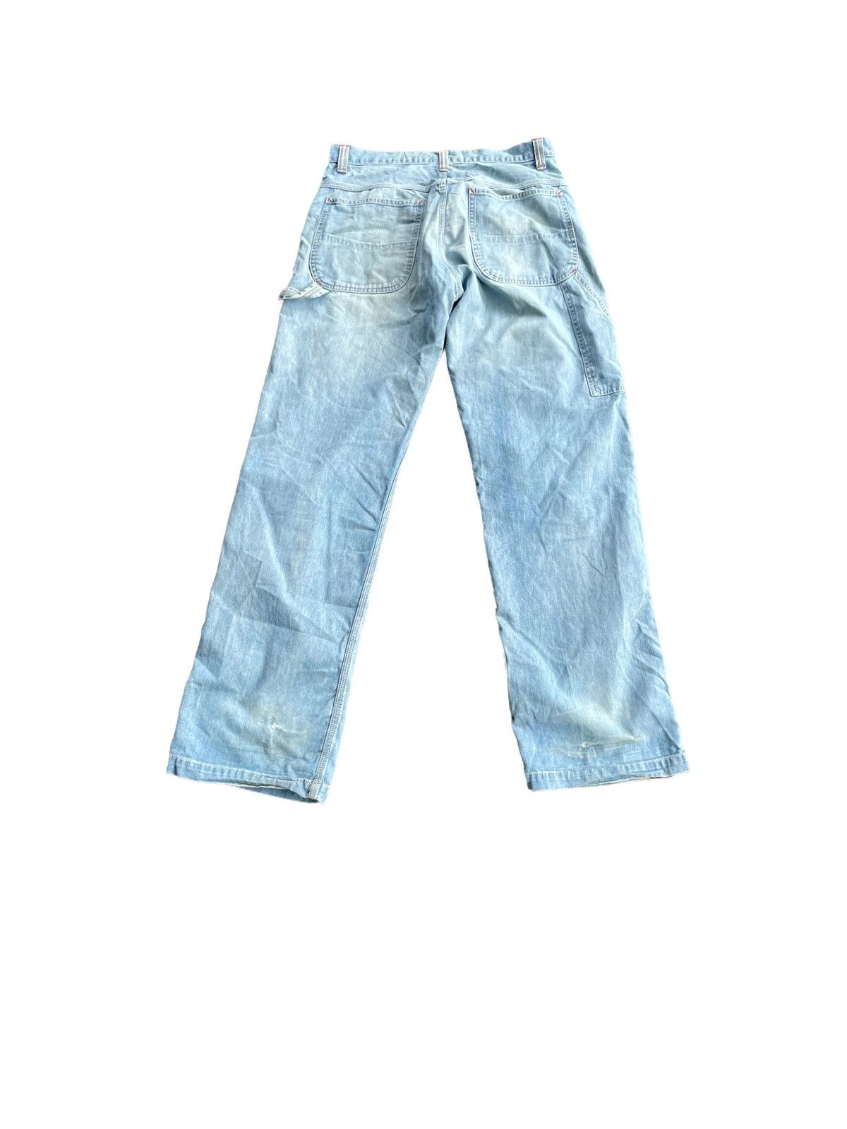 Japanese Brand Vintage Workwear Aging Faded Wash Denim Size US 32 / EU 48 - 7 Thumbnail