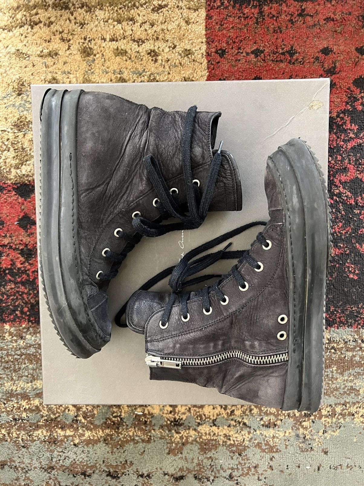 Rick Owens RARE OG MAINLINE RAMONES WITH STAPLE SOLES SIZE 41 | Grailed