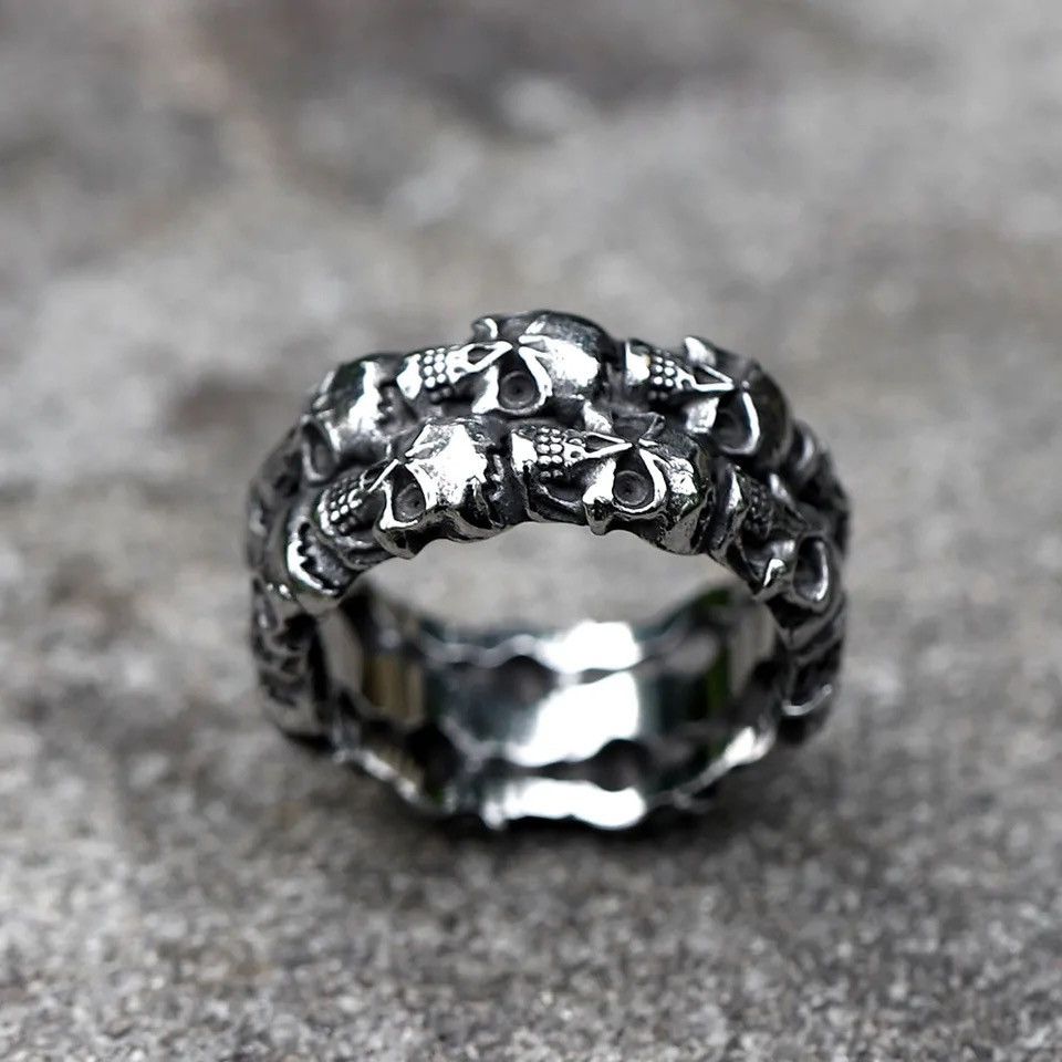 Jewelry × Vintage Unique Skull ring punk Size ONE SIZE - 2 Thumbnail