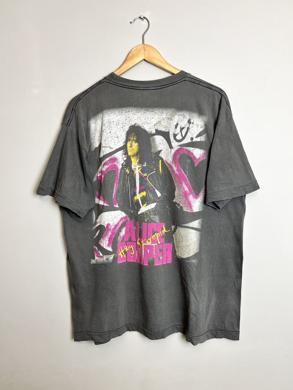 Band Tees Vintage 1991 Alice Cooper Hey Stoopid Rock Iggy Pop Band Tee Size US XL / EU 56 / 4 - 2 Thumbnail
