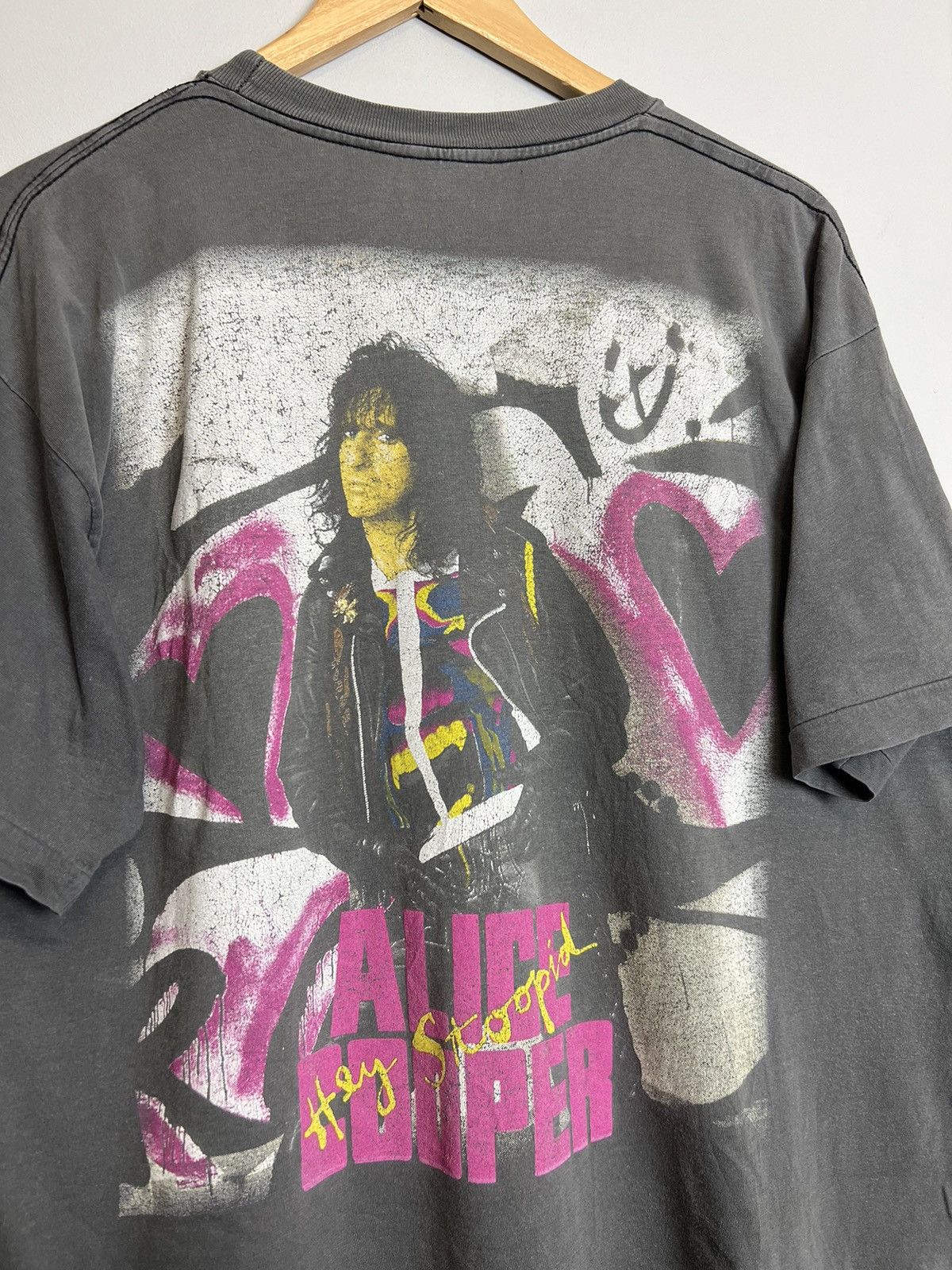Band Tees Vintage 1991 Alice Cooper Hey Stoopid Rock Iggy Pop Band Tee Size US XL / EU 56 / 4 - 4 Thumbnail