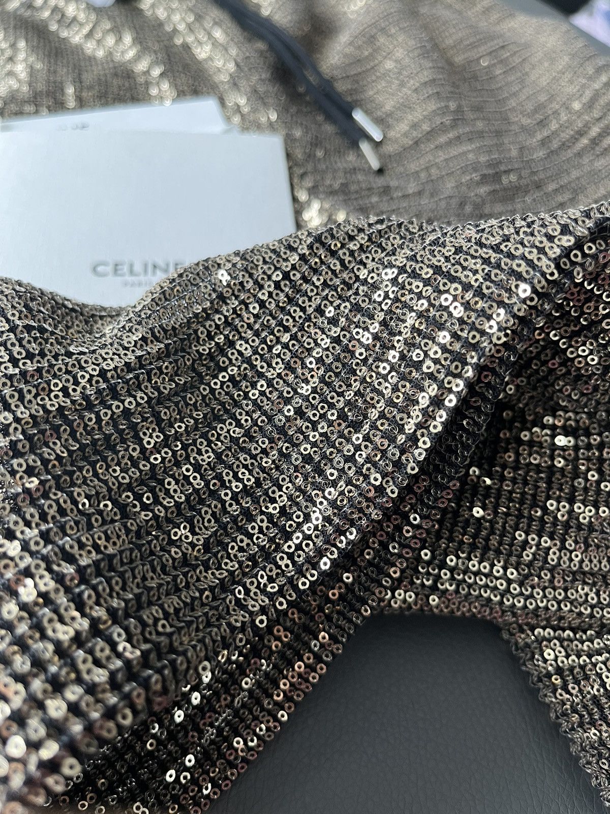 Celine × Hedi Slimane Brand New Celine Super Runway LimitedEdition Glitter Shorts Size US 34 / EU 50 - 19 Thumbnail