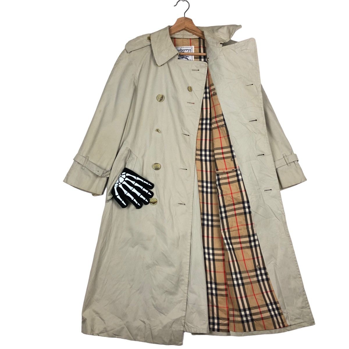 Burberry VINTAGE BURBERRYS LONG JACKET BONDAGE NOVA CHECK LINING Size US M / EU 48-50 / 2 - 9 Thumbnail