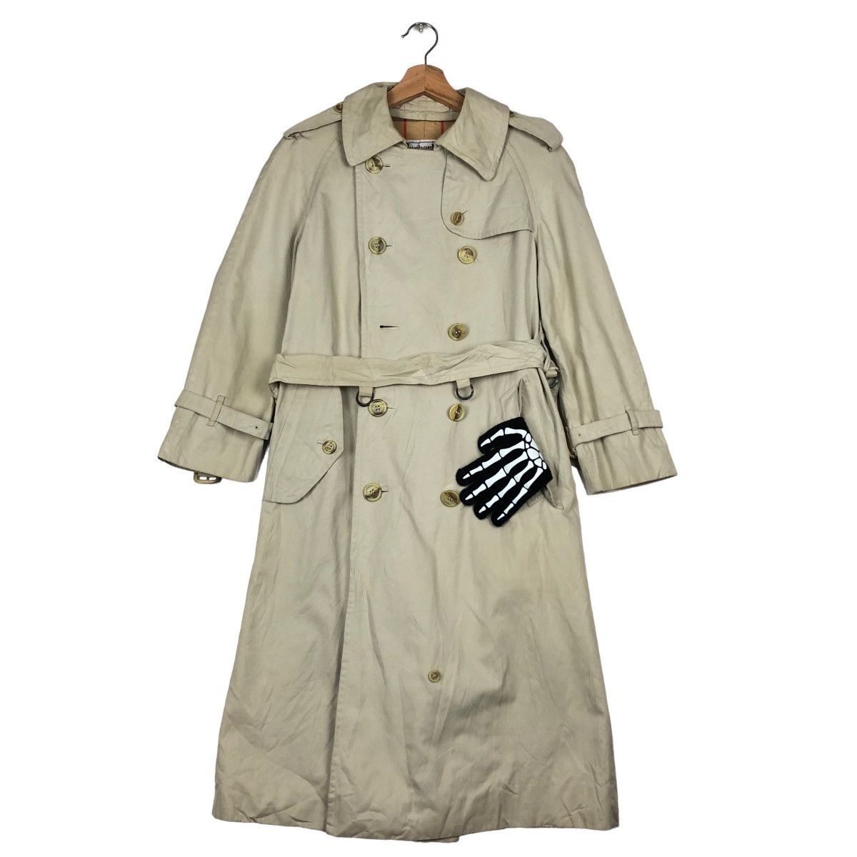 Burberry VINTAGE BURBERRYS LONG JACKET BONDAGE NOVA CHECK LINING Size US M / EU 48-50 / 2 - 1 Thumbnail