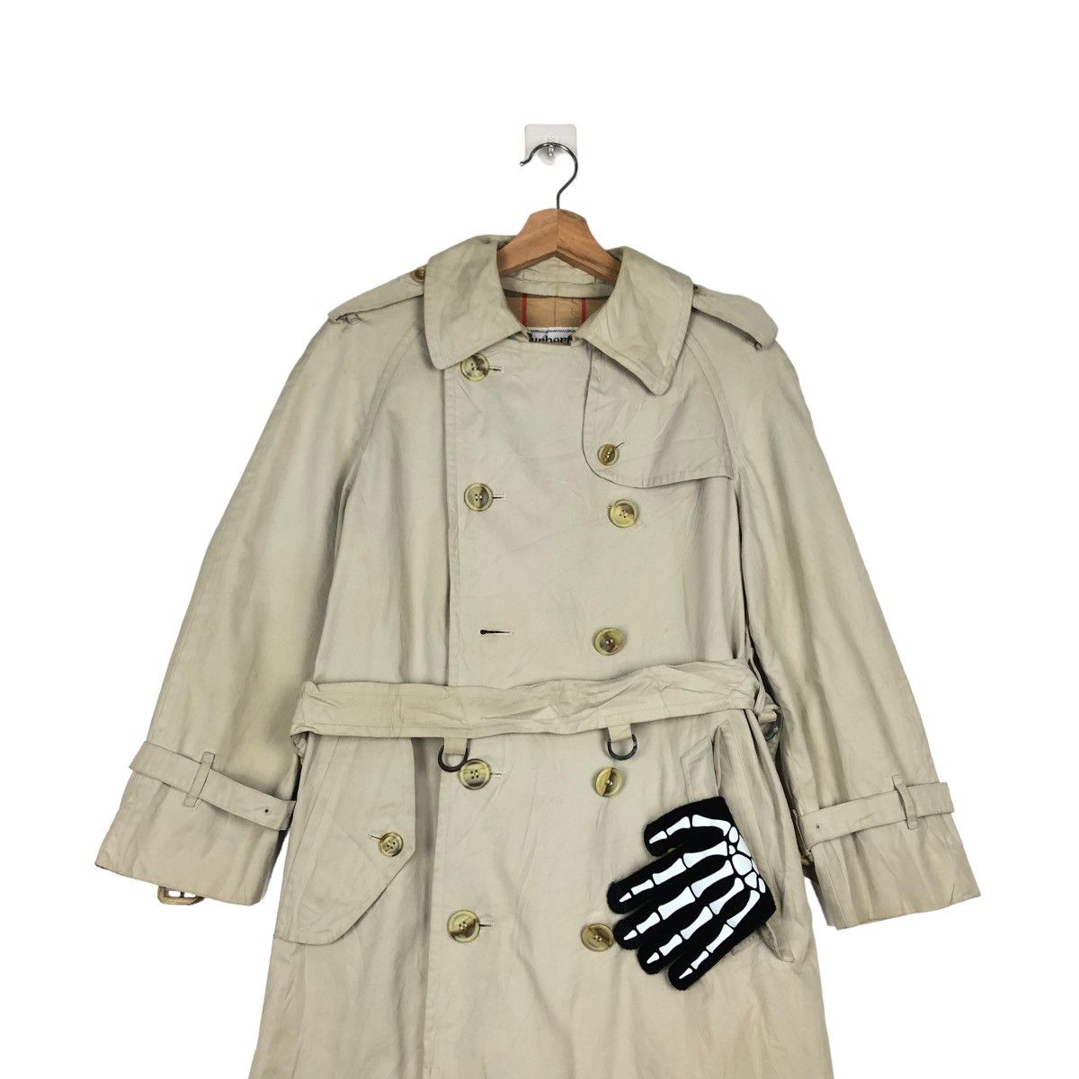 Burberry VINTAGE BURBERRYS LONG JACKET BONDAGE NOVA CHECK LINING Size US M / EU 48-50 / 2 - 2 Thumbnail