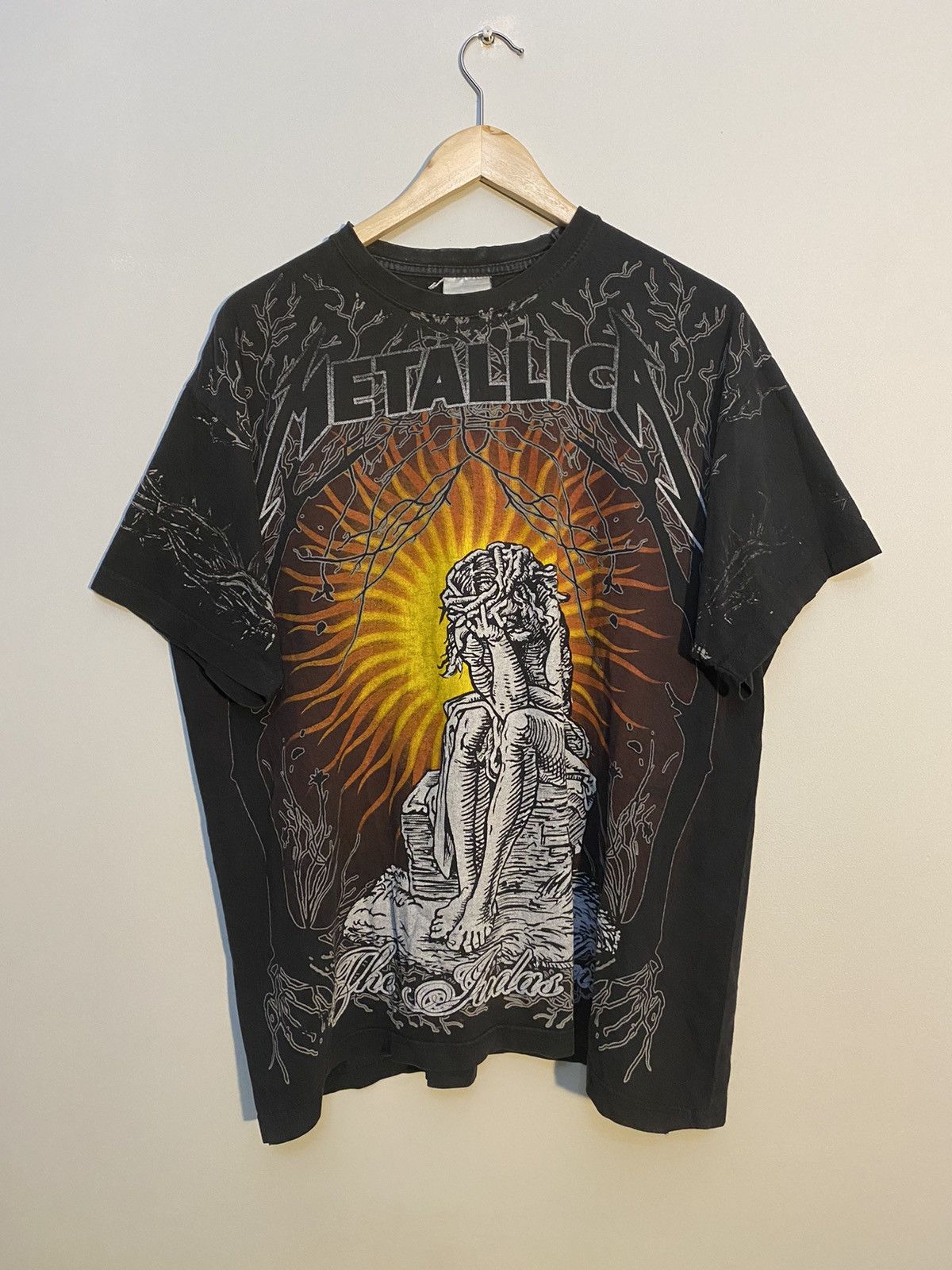 Japanese Brand Rare 00s Metallica Death Magnetic All Over Print Vintage Tee Size US L / EU 52-54 / 3 - 1 Thumbnail