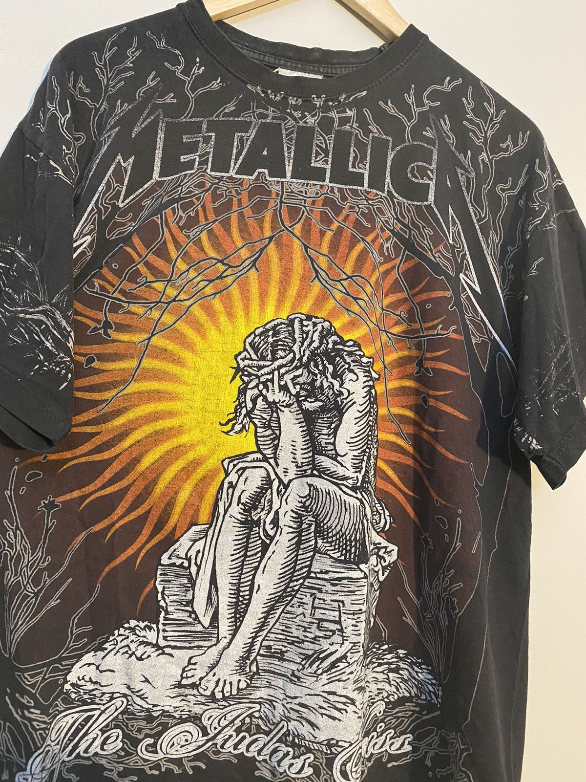Japanese Brand Rare 00s Metallica Death Magnetic All Over Print Vintage Tee Size US L / EU 52-54 / 3 - 3 Thumbnail