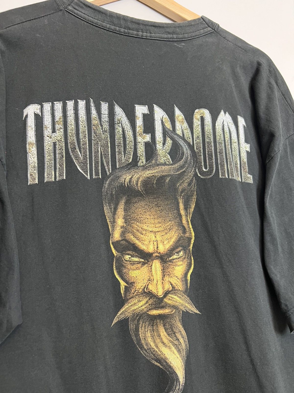 Band Tees Vintage 90s Thunderdome Wizard Amsterdam Gabber Band Tshirt Size US XL / EU 56 / 4 - 3 Thumbnail