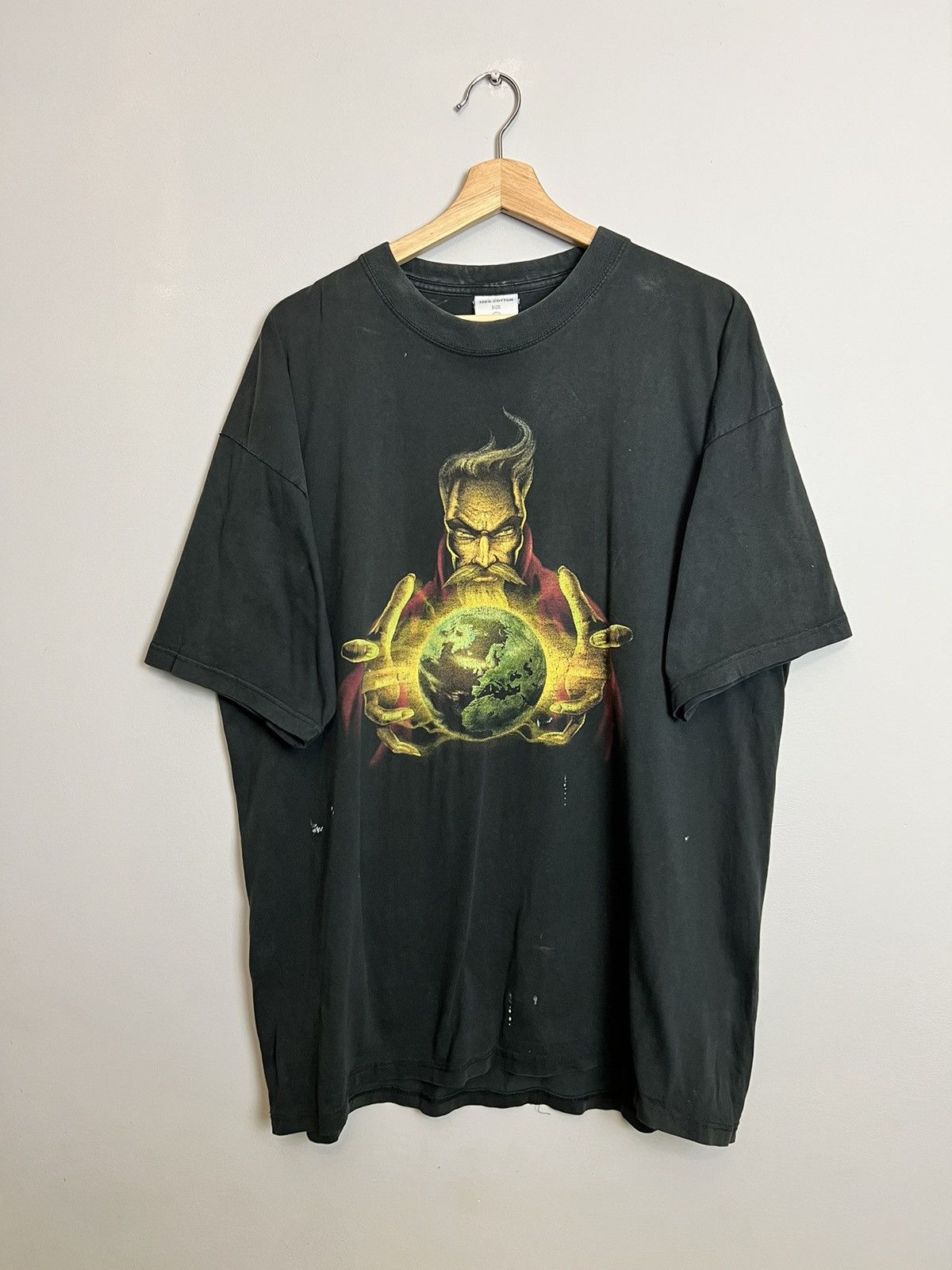 Band Tees Vintage 90s Thunderdome Wizard Amsterdam Gabber Band Tshirt Size US XL / EU 56 / 4 - 1 Thumbnail