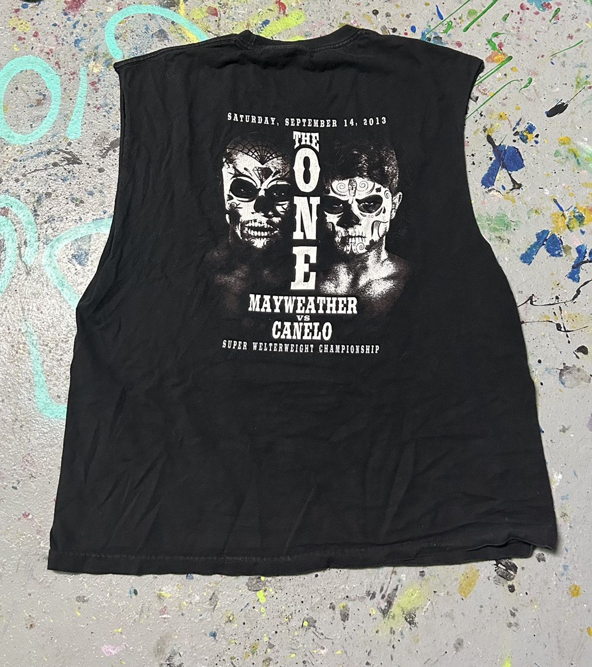 UFC Floyd mayweather vs Canelo T-shirt 2013 Size US XL / EU 56 / 4 - 4 Thumbnail