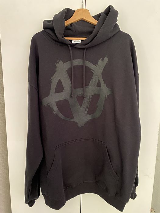 Vetements AW22 VETEMENTS 'Double Anarchy' Logo Hoodie | Grailed