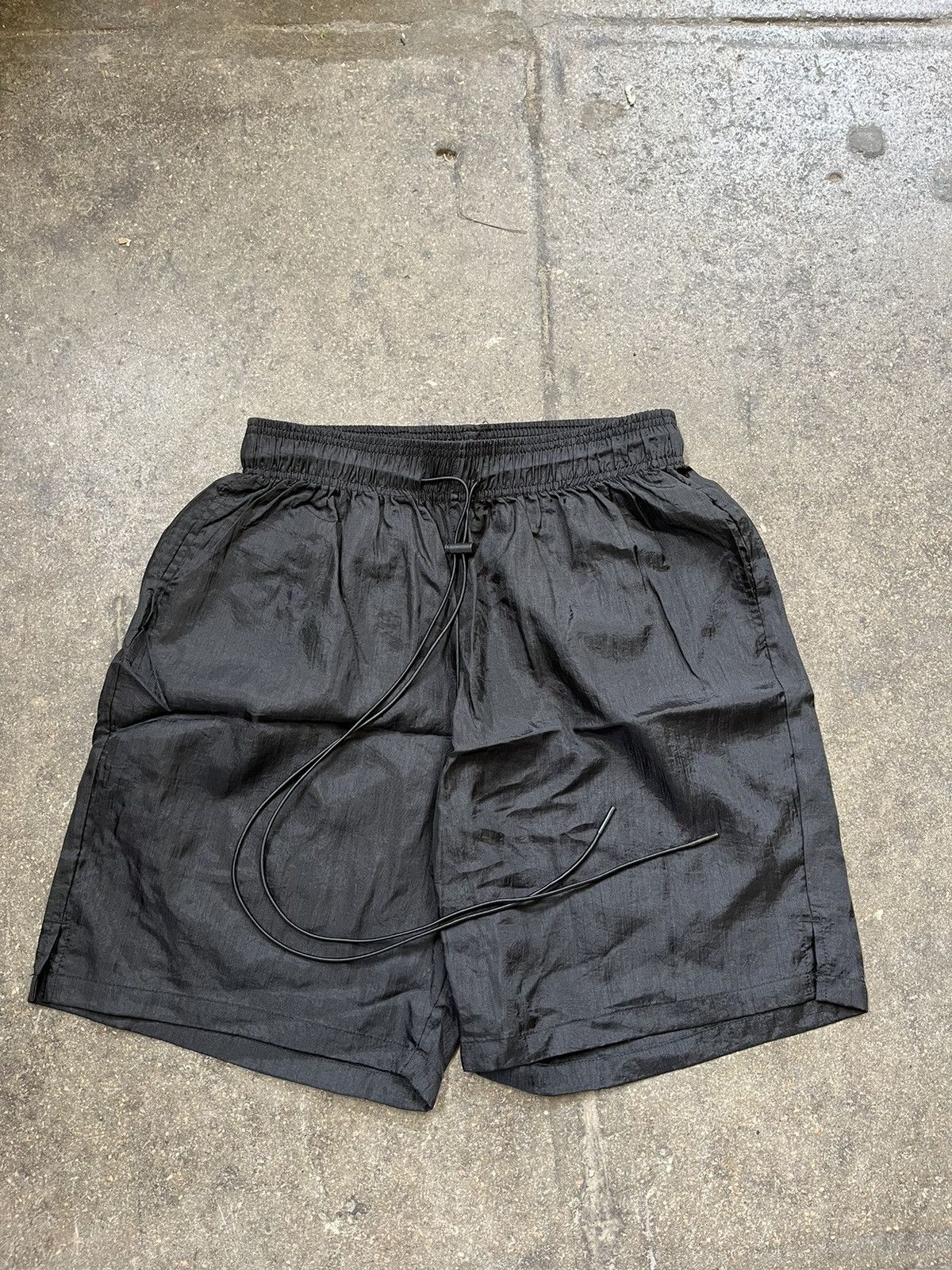 Vintage Crinkle Nylon Shorts Black | Grailed