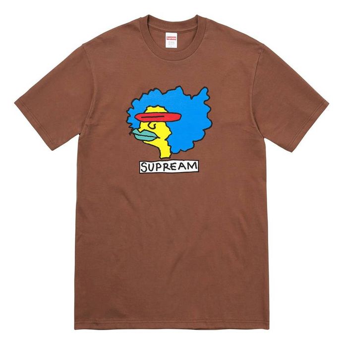 Supreme Supream Logo Gonz T-Shirt Brown | Grailed