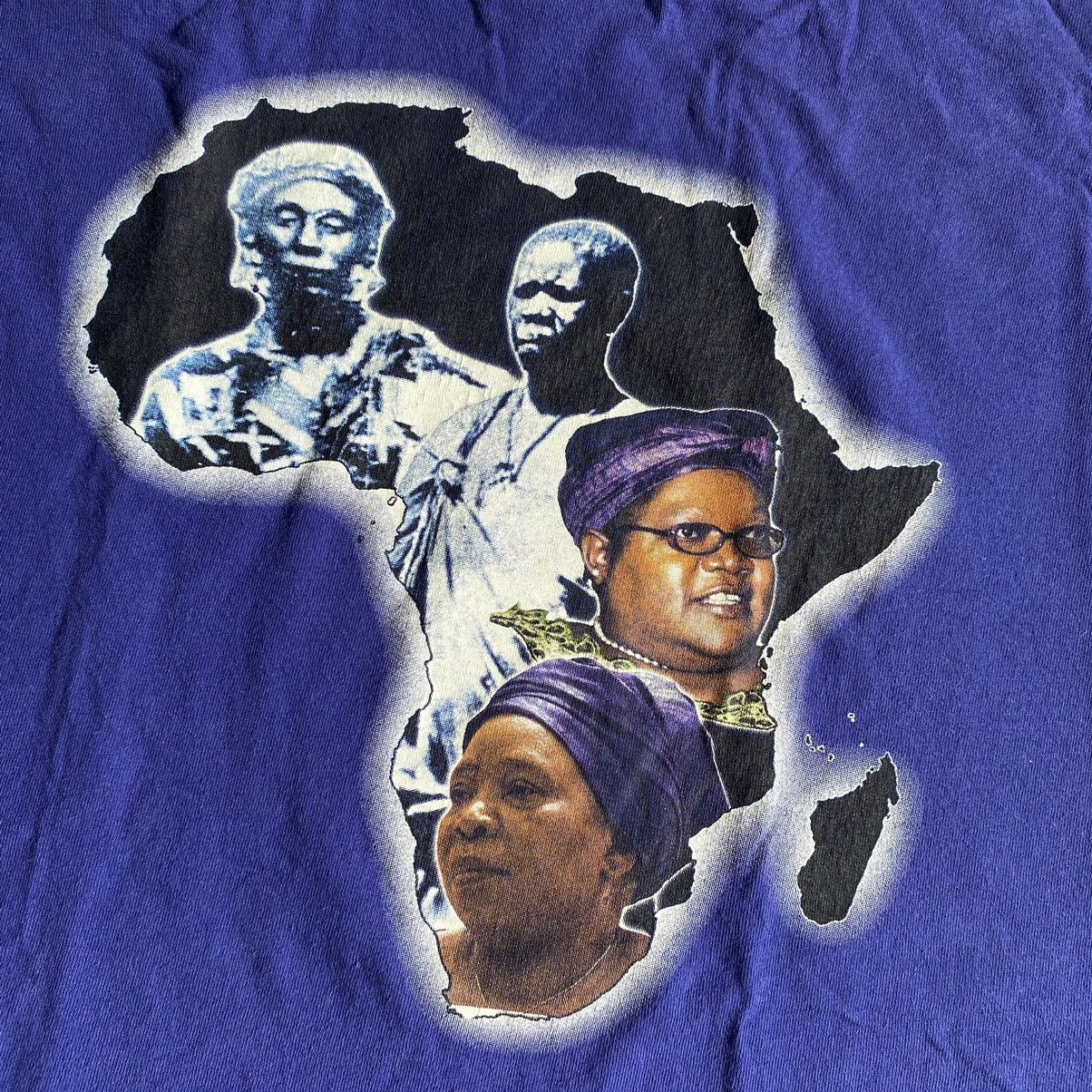Rap Tees × Vintage Vintage 00s Women of Africa Graphic Logo Doubke Side Rap Tee Size US L / EU 52-54 / 3 - 3 Thumbnail