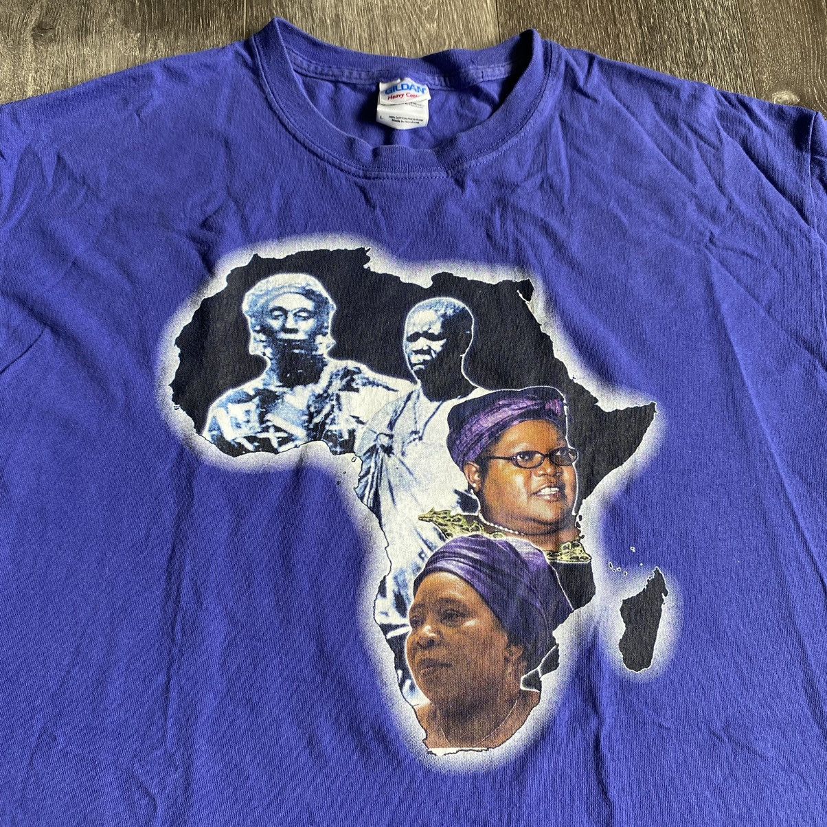 Rap Tees × Vintage Vintage 00s Women of Africa Graphic Logo Doubke Side Rap Tee Size US L / EU 52-54 / 3 - 2 Thumbnail