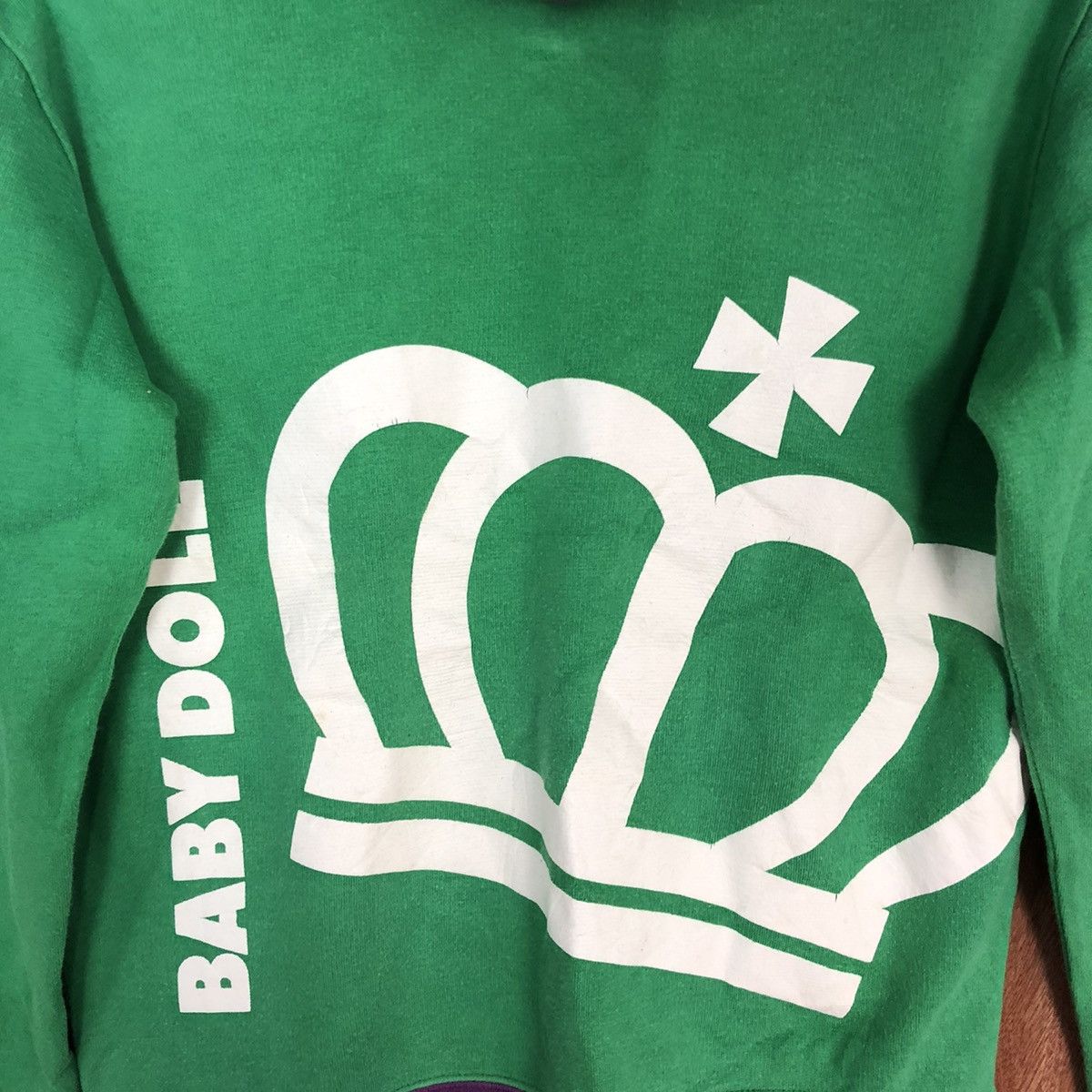 Japanese Brand DL Baby Doll Green Big Logo Hoodies #1981 Size S / US 4 / IT 40 - 18 Thumbnail