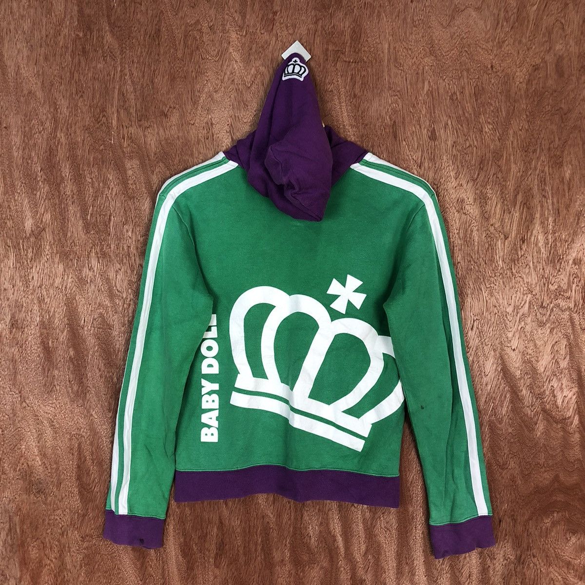 Japanese Brand DL Baby Doll Green Big Logo Hoodies #1981 Size S / US 4 / IT 40 - 15 Thumbnail