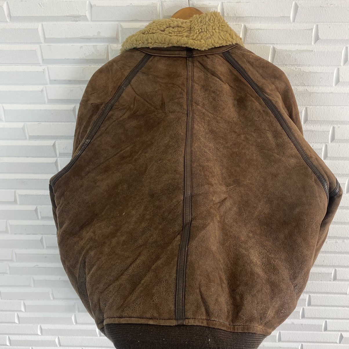 Vintage ✨VINTAGE LOYD & HAIG SHEEPSKIN BOMBER JACKET Size US L / EU 52-54 / 3 - 9 Thumbnail
