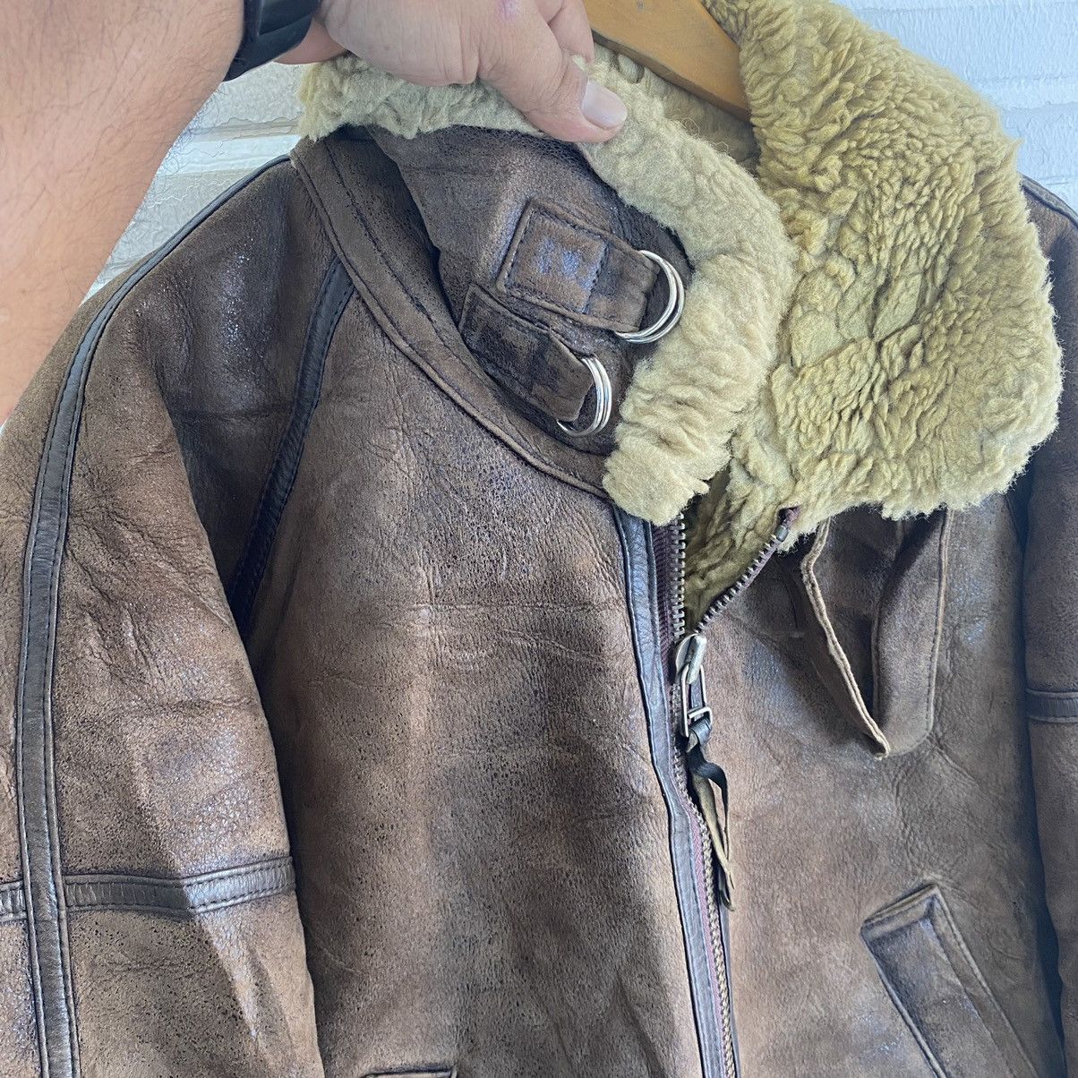 Vintage ✨VINTAGE LOYD & HAIG SHEEPSKIN BOMBER JACKET Size US L / EU 52-54 / 3 - 7 Thumbnail